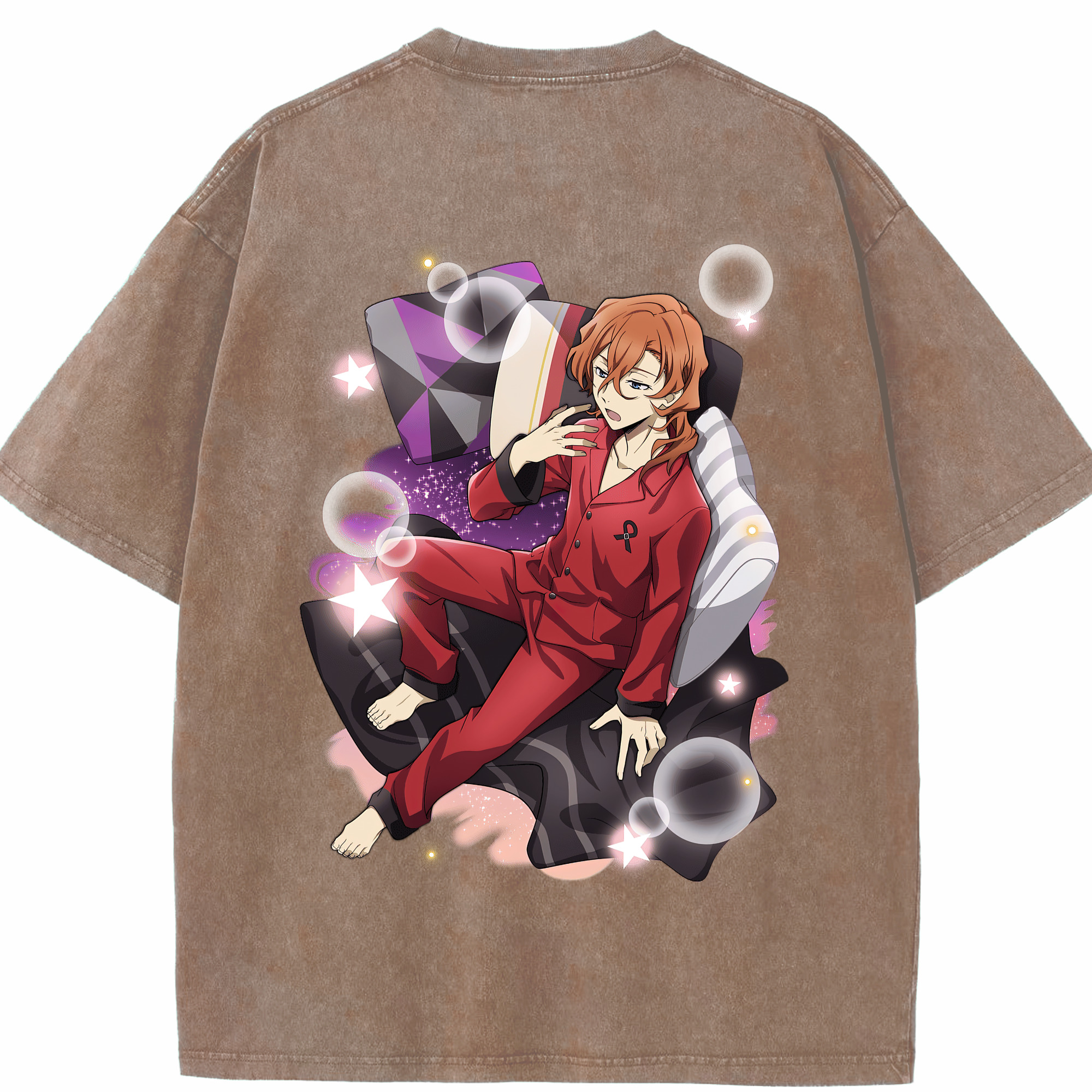 （画像用） 文豪ストレイドッグス Bungo Stray Dogs 綿100% ヴィンテージ風 半袖Tシャツ（背面プリント）