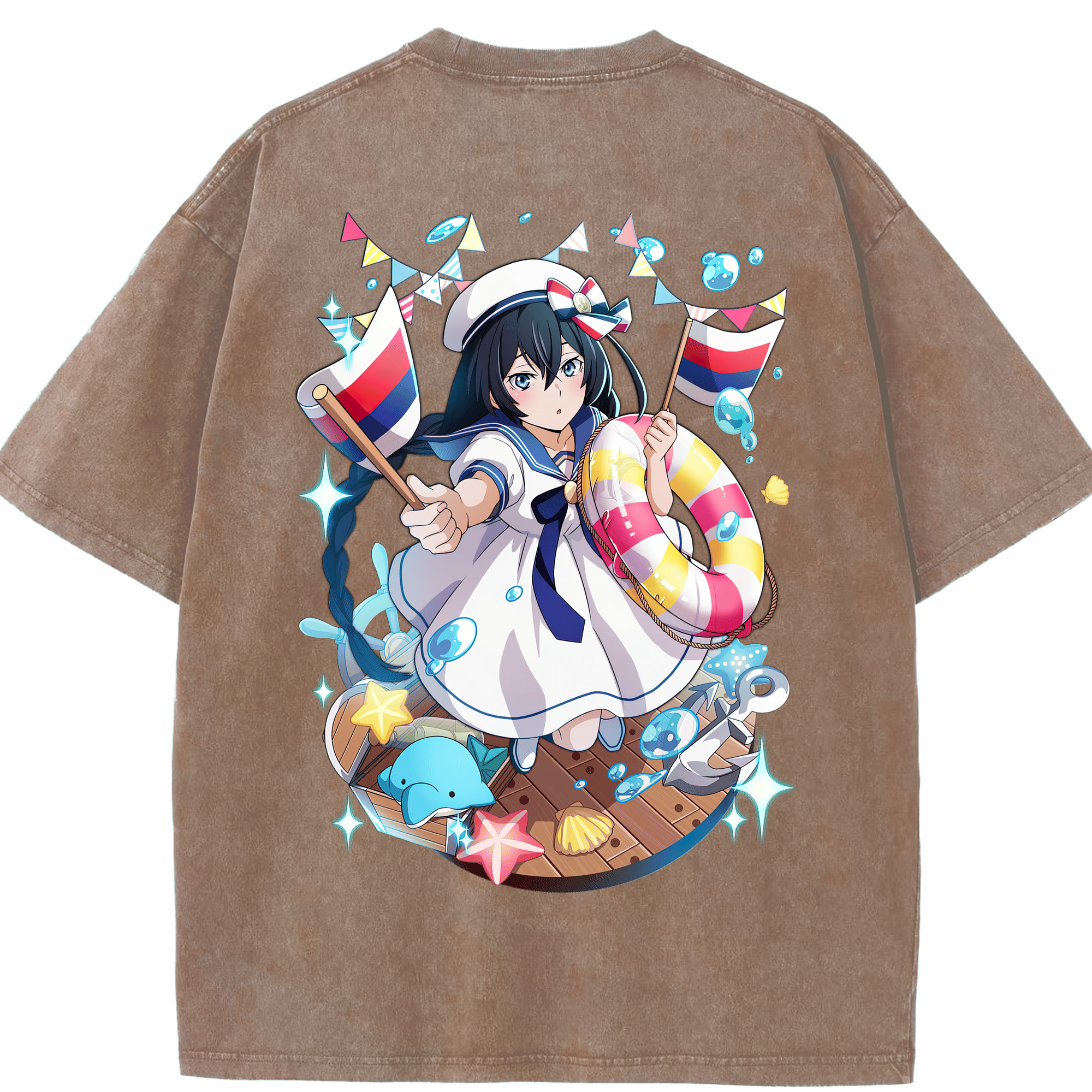 （画像用） 文豪ストレイドッグス Bungo Stray Dogs 綿100% ヴィンテージ風 半袖Tシャツ（背面プリント）
