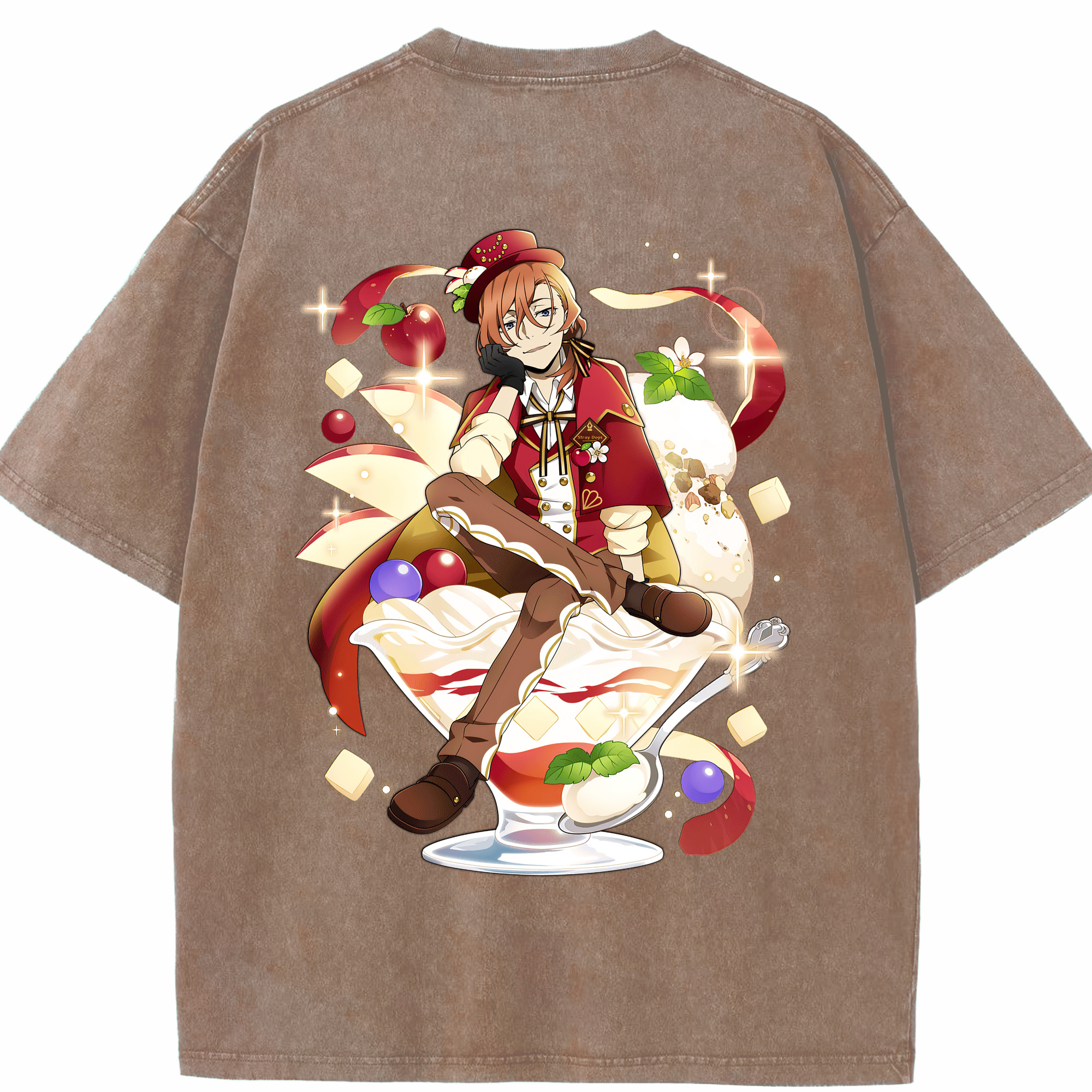 （画像用） 文豪ストレイドッグス Bungo Stray Dogs 綿100% ヴィンテージ風 半袖Tシャツ（背面プリント）
