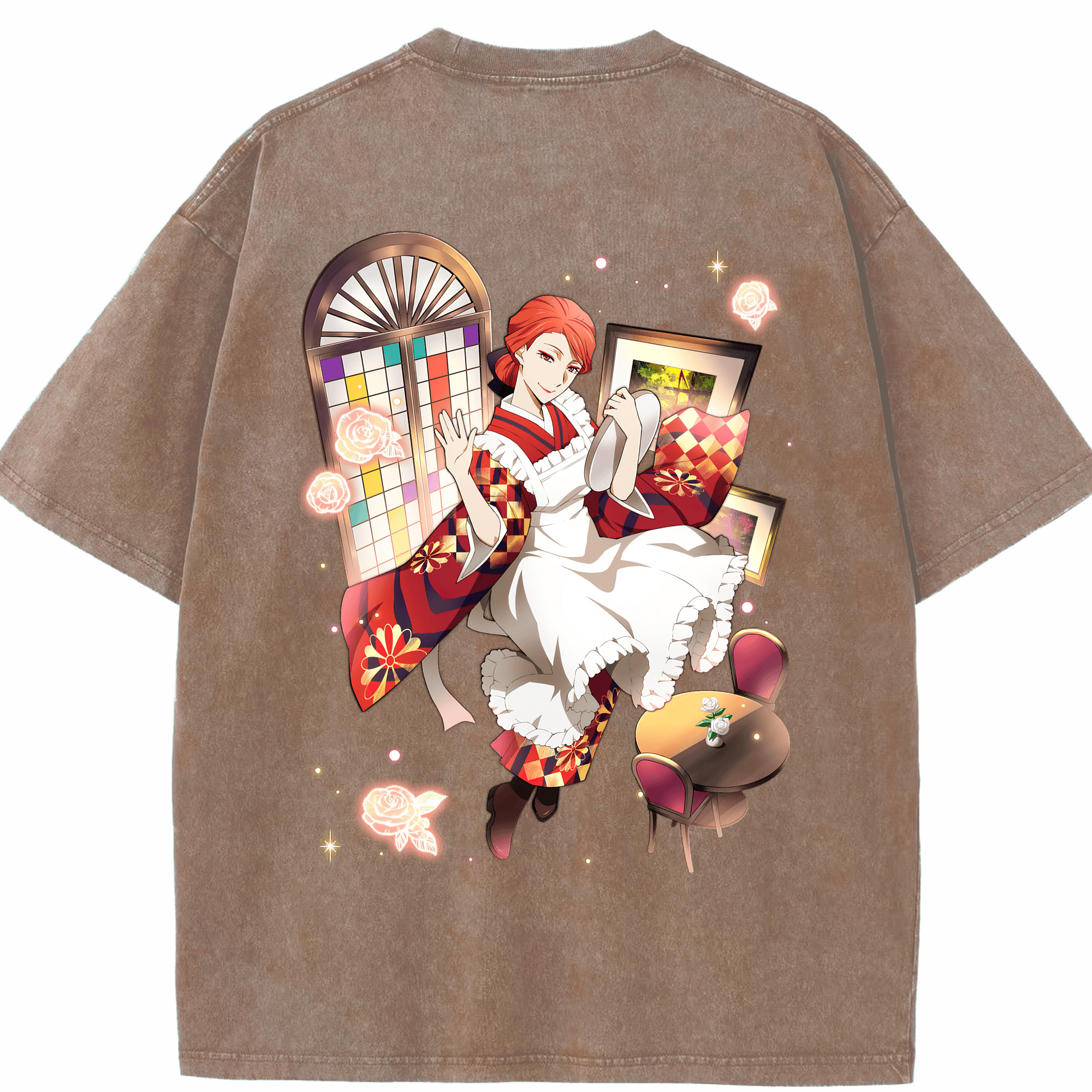 （画像用） 文豪ストレイドッグス Bungo Stray Dogs 綿100% ヴィンテージ風 半袖Tシャツ（背面プリント）
