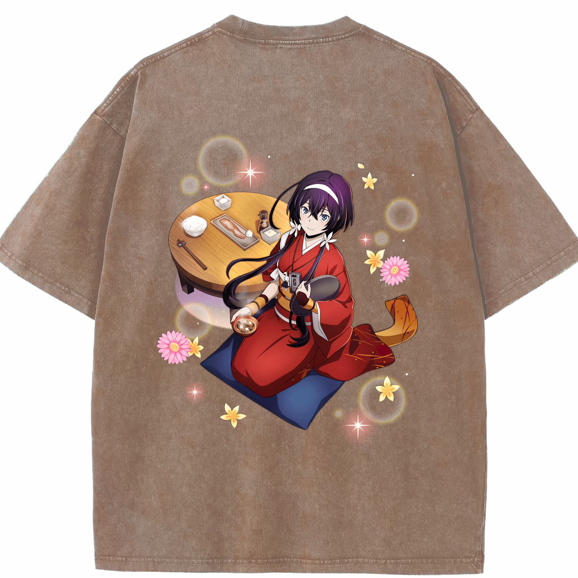 （画像用） 文豪ストレイドッグス Bungo Stray Dogs 綿100% ヴィンテージ風 半袖Tシャツ（背面プリント）
