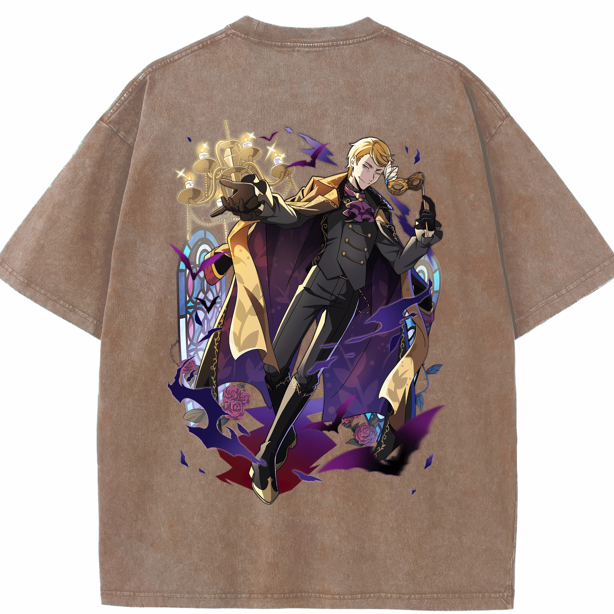 （画像用） 文豪ストレイドッグス Bungo Stray Dogs 綿100% ヴィンテージ風 半袖Tシャツ（背面プリント）