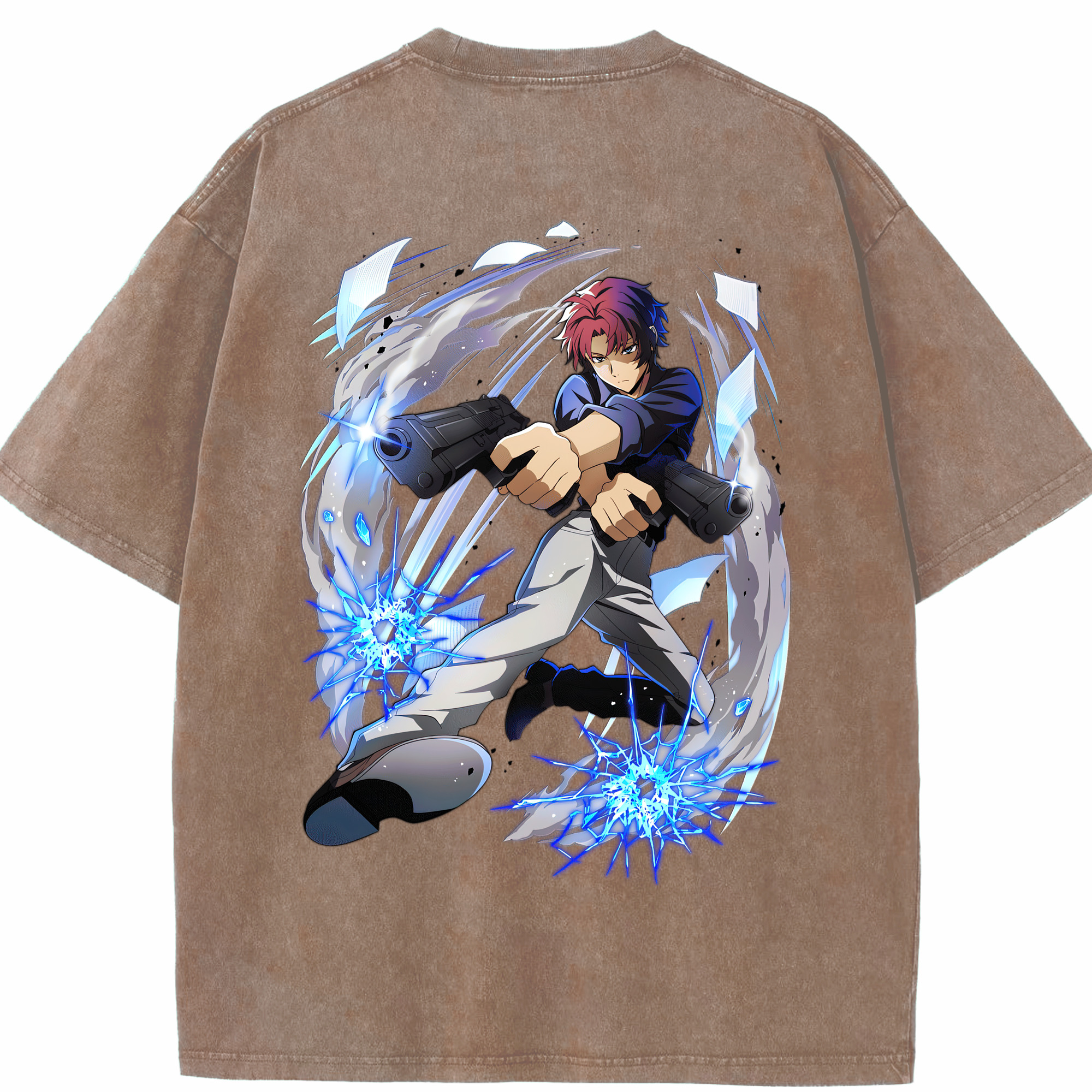 （画像用） 文豪ストレイドッグス Bungo Stray Dogs 綿100% ヴィンテージ風 半袖Tシャツ（背面プリント）