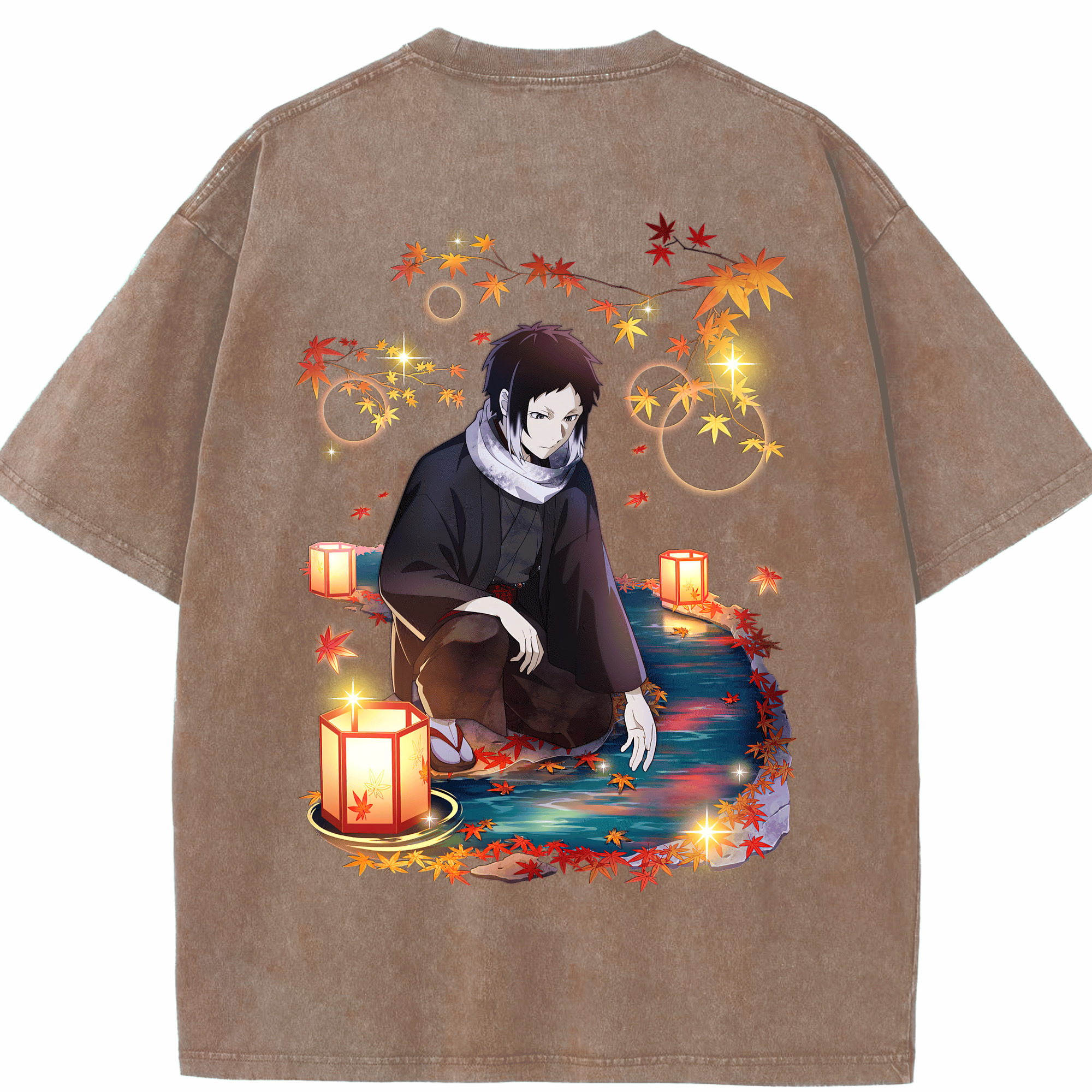 （画像用） 文豪ストレイドッグス Bungo Stray Dogs 綿100% ヴィンテージ風 半袖Tシャツ（背面プリント）
