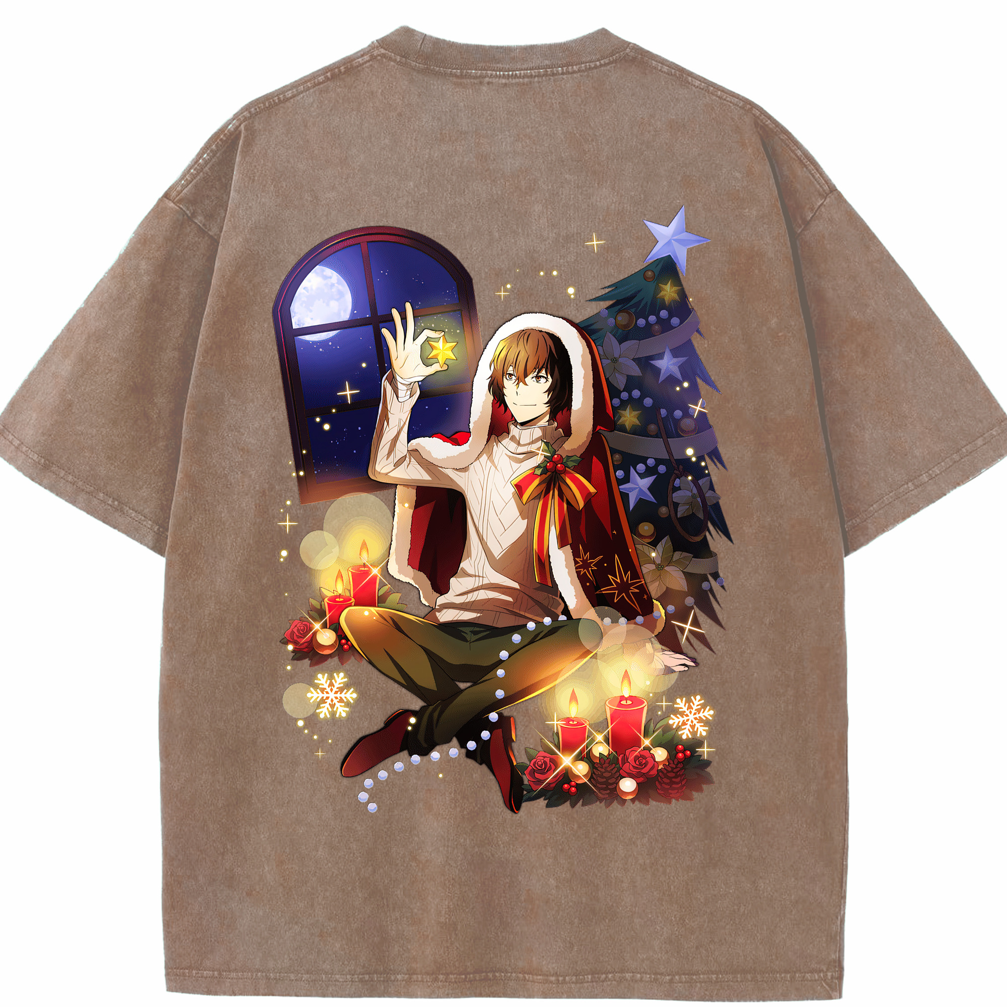 （画像用） 文豪ストレイドッグス Bungo Stray Dogs 綿100% ヴィンテージ風 半袖Tシャツ（背面プリント）