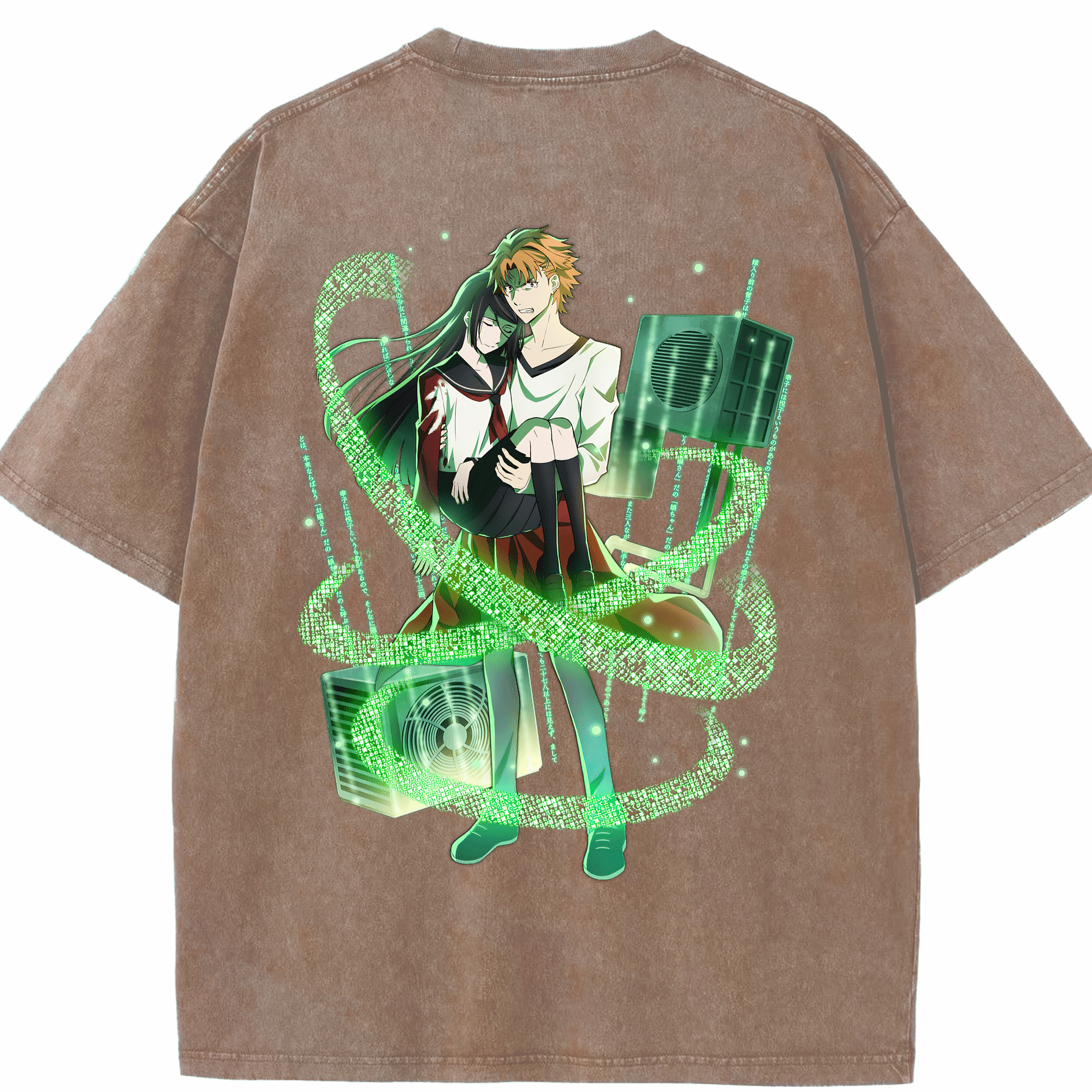 （画像用） 文豪ストレイドッグス Bungo Stray Dogs 綿100% ヴィンテージ風 半袖Tシャツ（背面プリント）