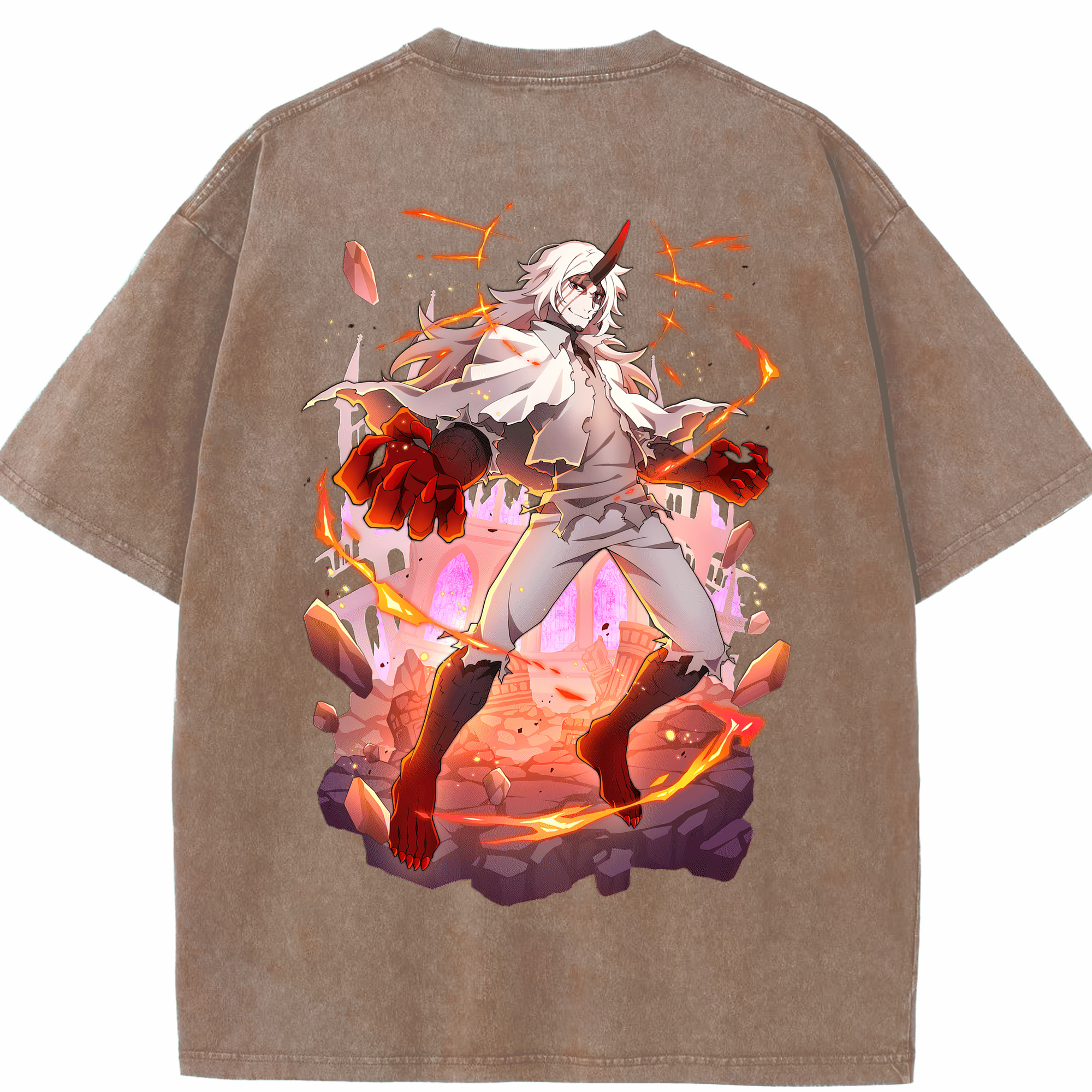 （画像用） 文豪ストレイドッグス Bungo Stray Dogs 綿100% ヴィンテージ風 半袖Tシャツ（背面プリント）