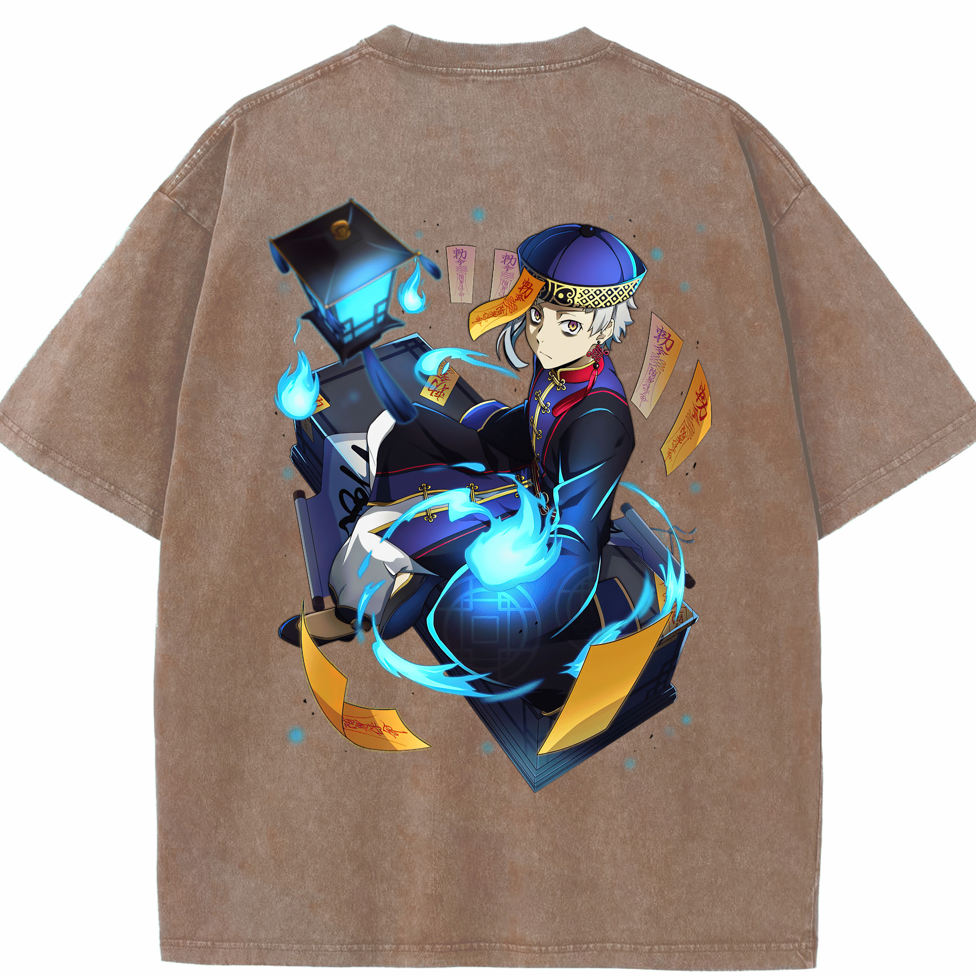 （画像用） 文豪ストレイドッグス Bungo Stray Dogs 綿100% ヴィンテージ風 半袖Tシャツ（背面プリント）