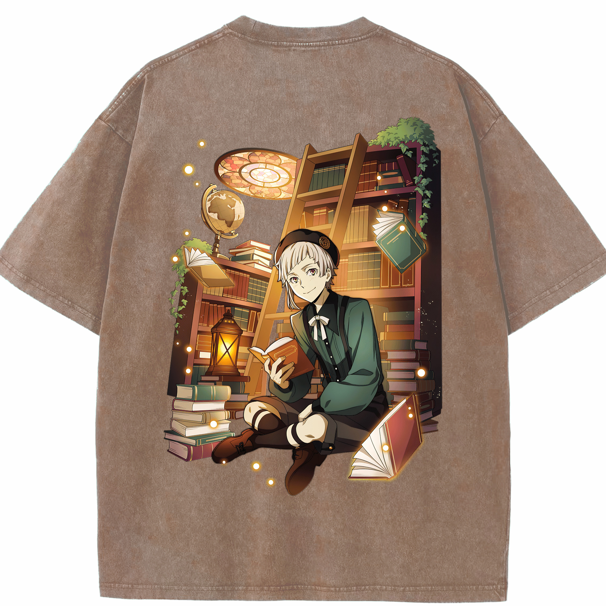 （画像用） 文豪ストレイドッグス Bungo Stray Dogs 綿100% ヴィンテージ風 半袖Tシャツ（背面プリント）
