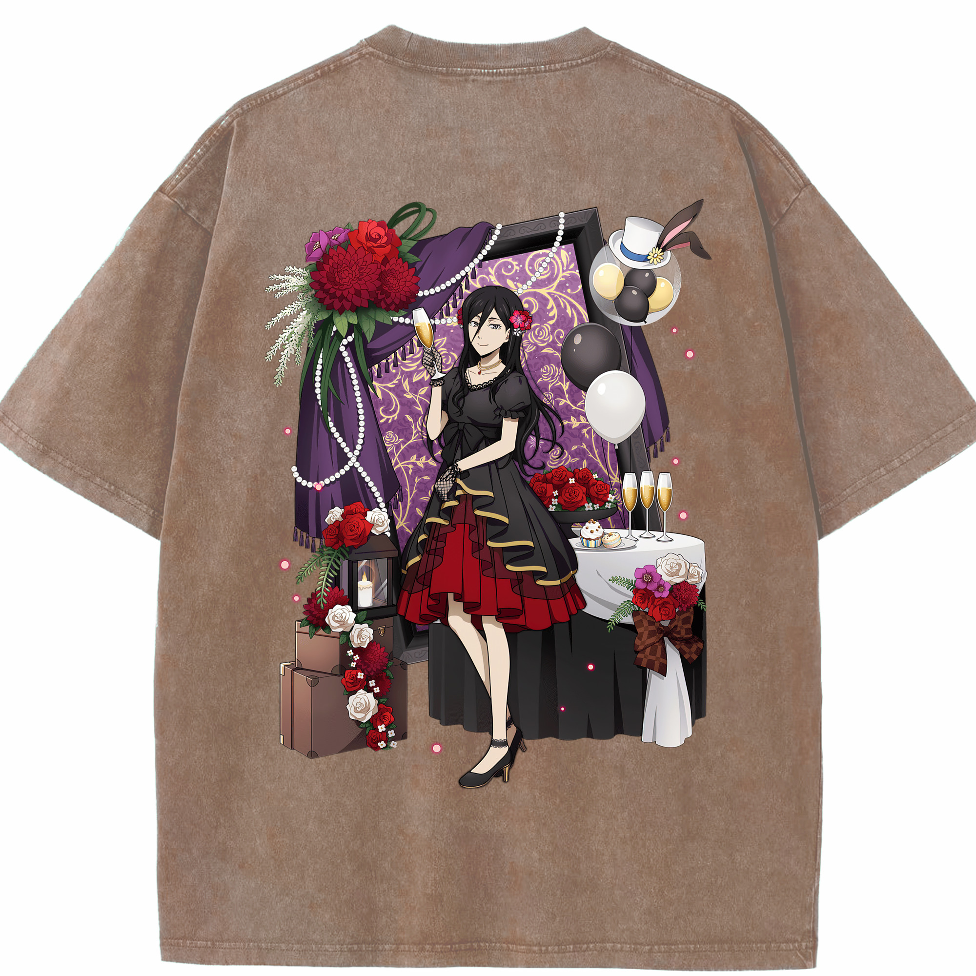 （画像用） 文豪ストレイドッグス Bungo Stray Dogs 綿100% ヴィンテージ風 半袖Tシャツ（背面プリント）