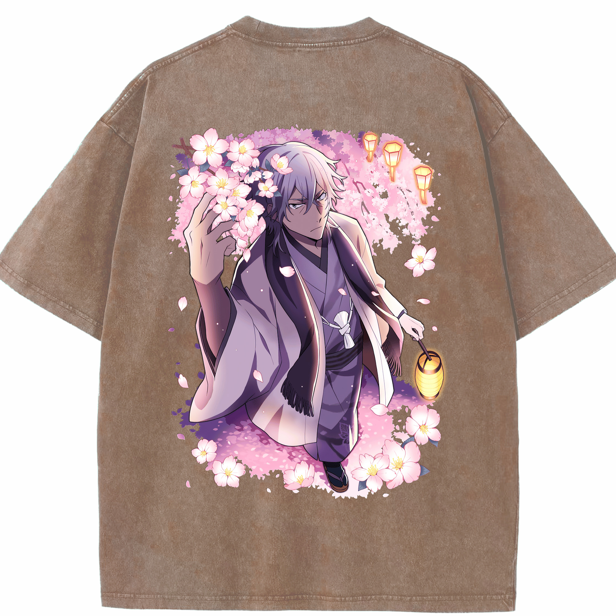 （画像用） 文豪ストレイドッグス Bungo Stray Dogs 綿100% ヴィンテージ風 半袖Tシャツ（背面プリント）