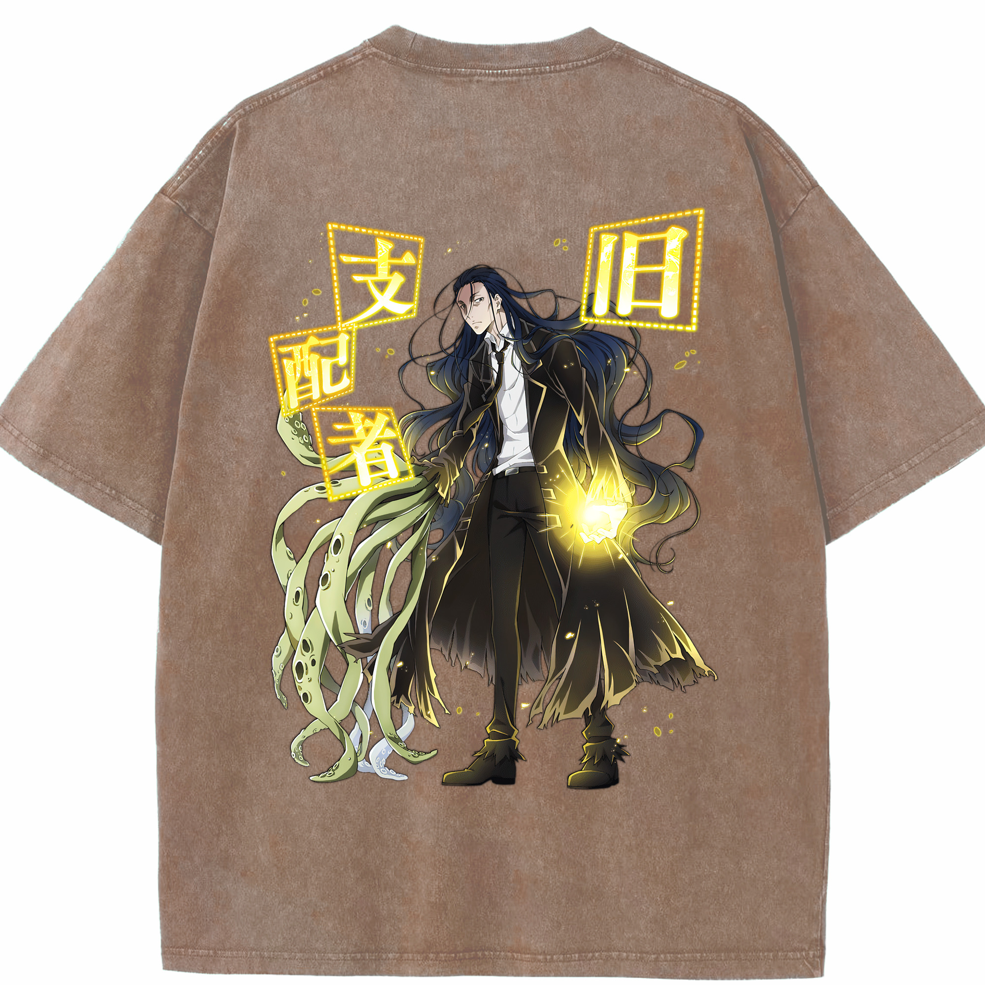 （画像用） 文豪ストレイドッグス Bungo Stray Dogs 綿100% ヴィンテージ風 半袖Tシャツ（背面プリント）