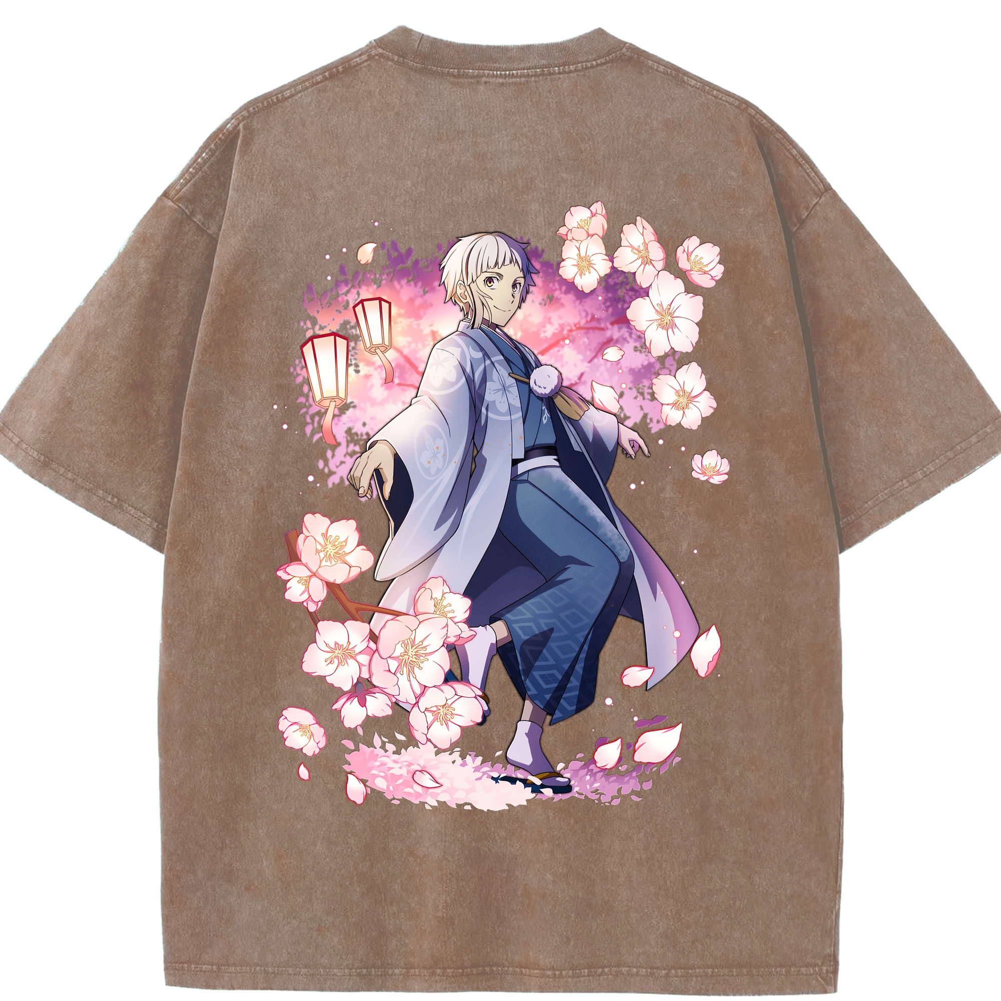 （画像用） 文豪ストレイドッグス Bungo Stray Dogs 綿100% ヴィンテージ風 半袖Tシャツ（背面プリント）