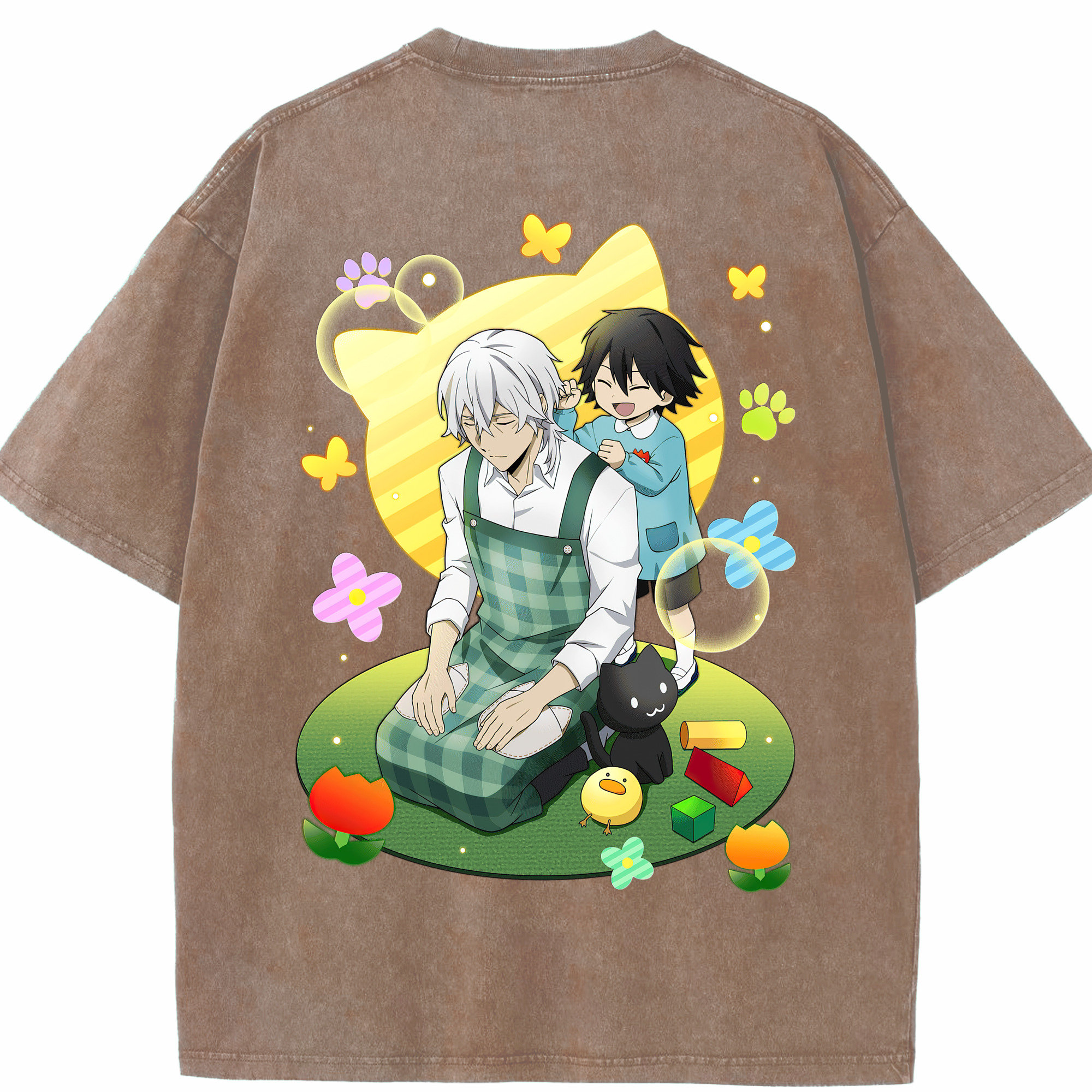 （画像用） 文豪ストレイドッグス Bungo Stray Dogs 綿100% ヴィンテージ風 半袖Tシャツ（背面プリント）