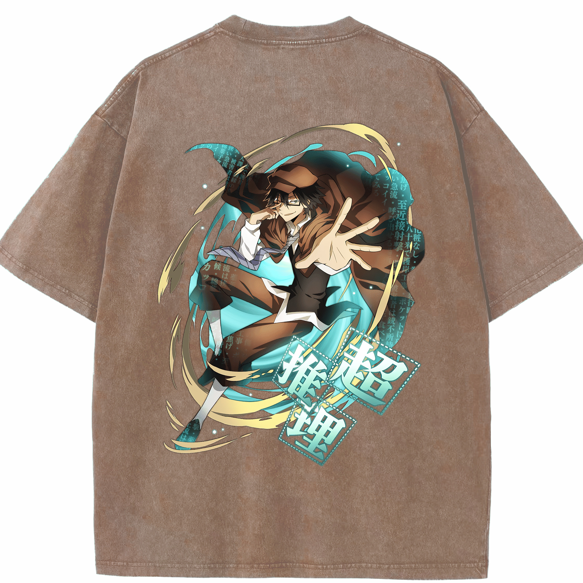 （画像用） 文豪ストレイドッグス Bungo Stray Dogs 綿100% ヴィンテージ風 半袖Tシャツ（背面プリント）