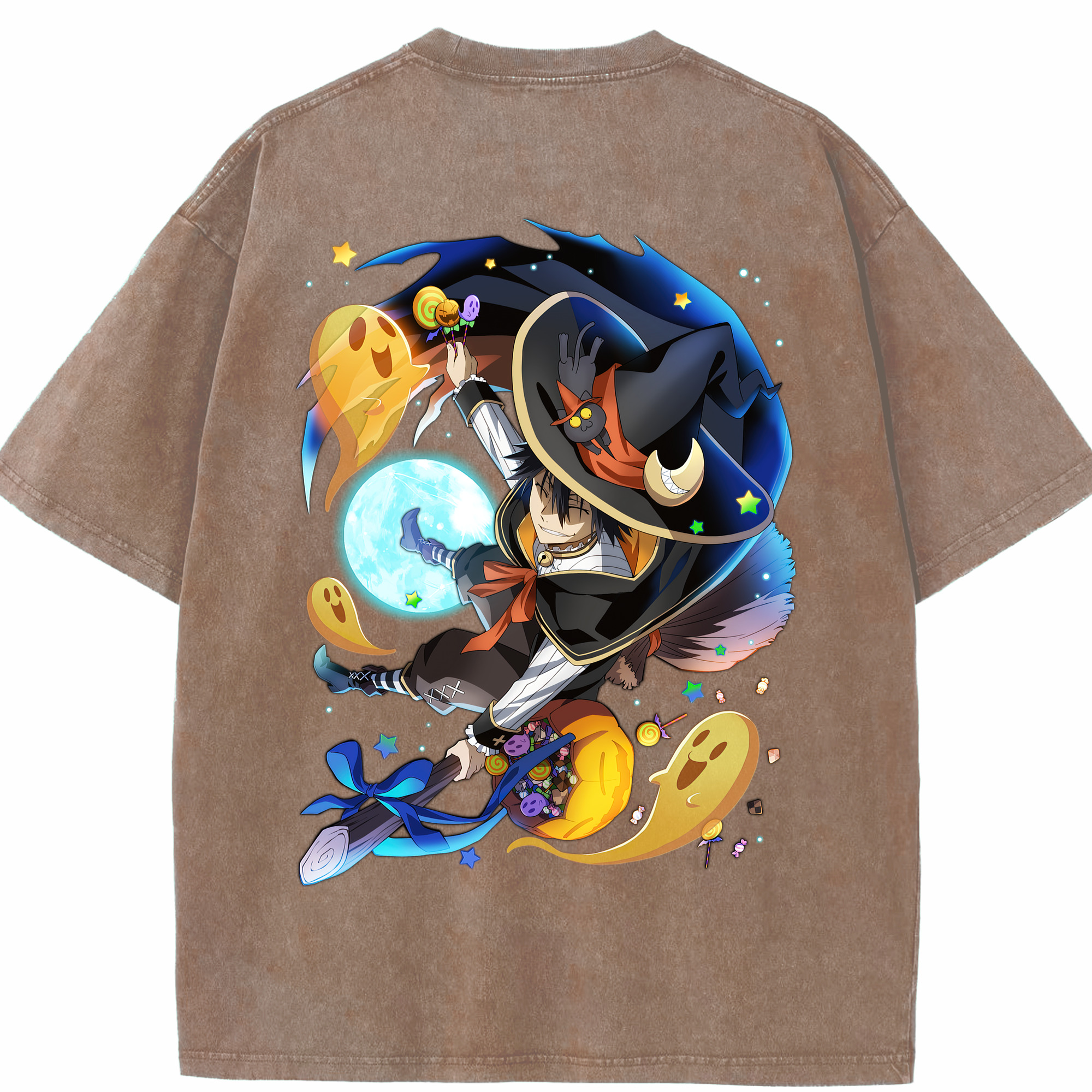 （画像用） 文豪ストレイドッグス Bungo Stray Dogs 綿100% ヴィンテージ風 半袖Tシャツ（背面プリント）