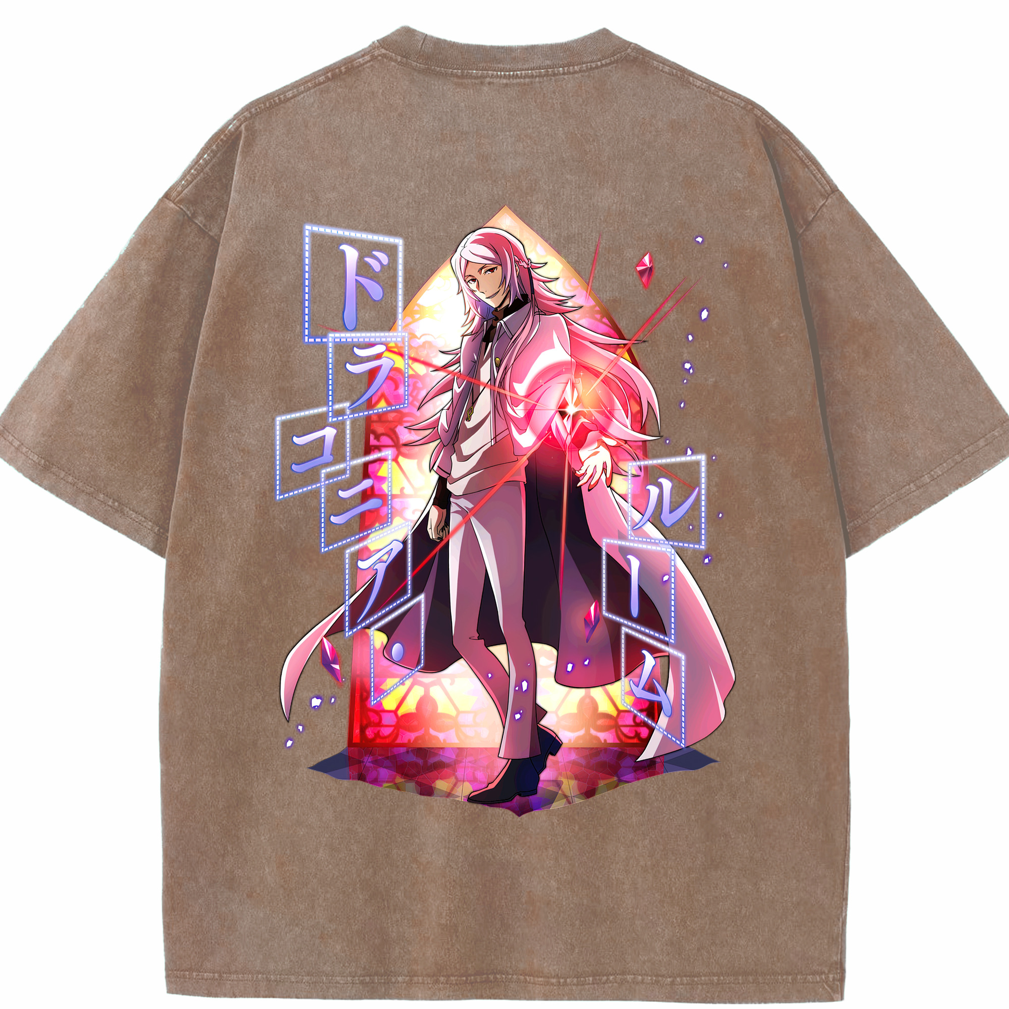 （画像用） 文豪ストレイドッグス Bungo Stray Dogs 綿100% ヴィンテージ風 半袖Tシャツ（背面プリント）