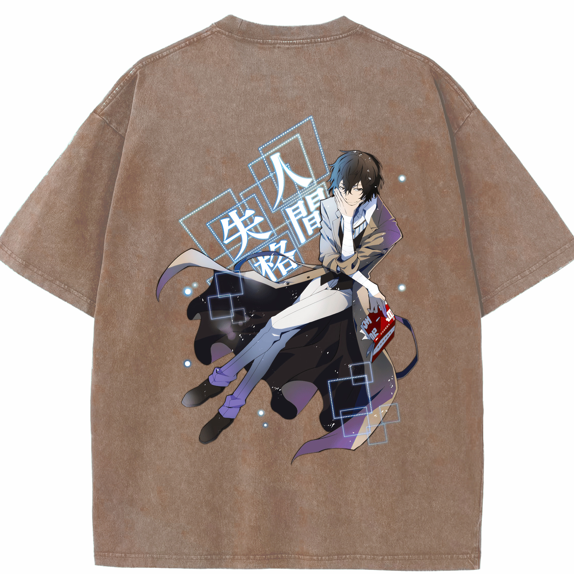 （画像用） 文豪ストレイドッグス Bungo Stray Dogs 綿100% ヴィンテージ風 半袖Tシャツ（背面プリント）