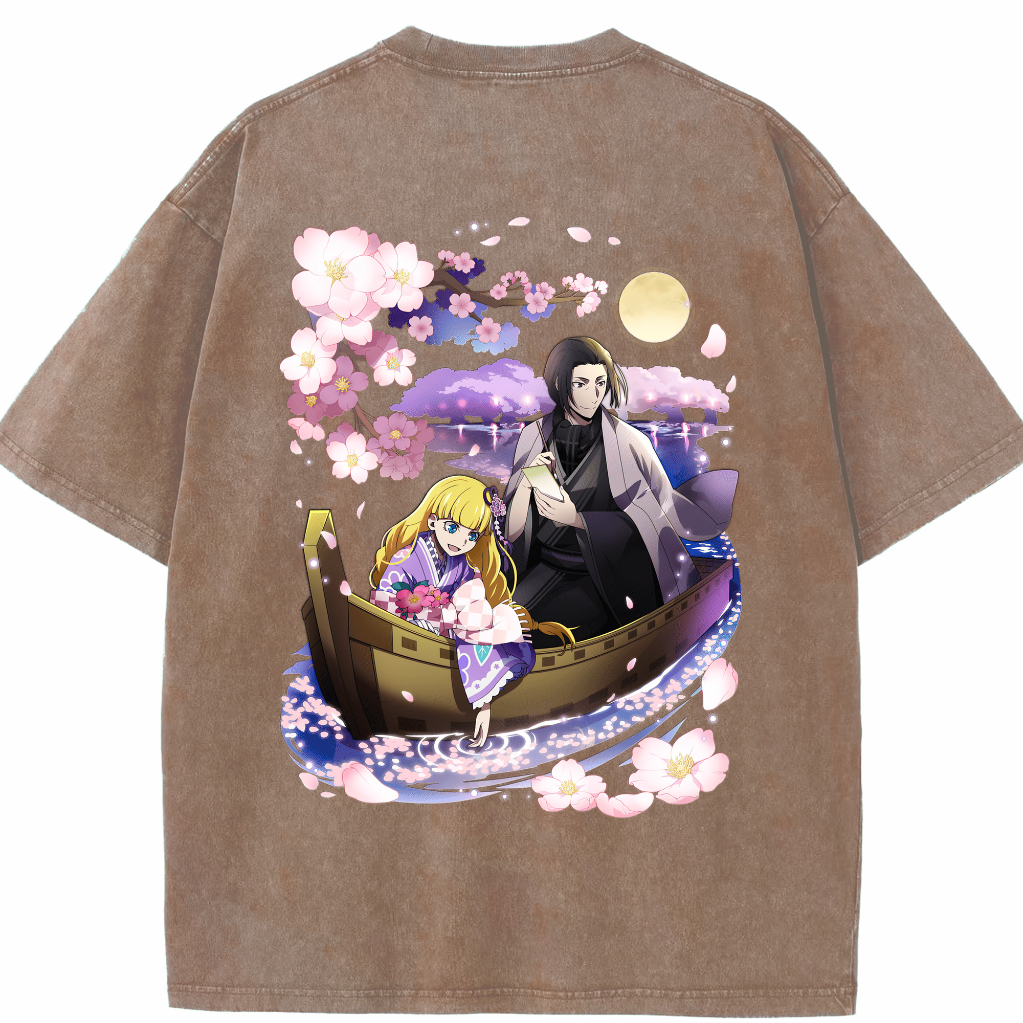 （画像用） 文豪ストレイドッグス Bungo Stray Dogs 綿100% ヴィンテージ風 半袖Tシャツ（背面プリント）