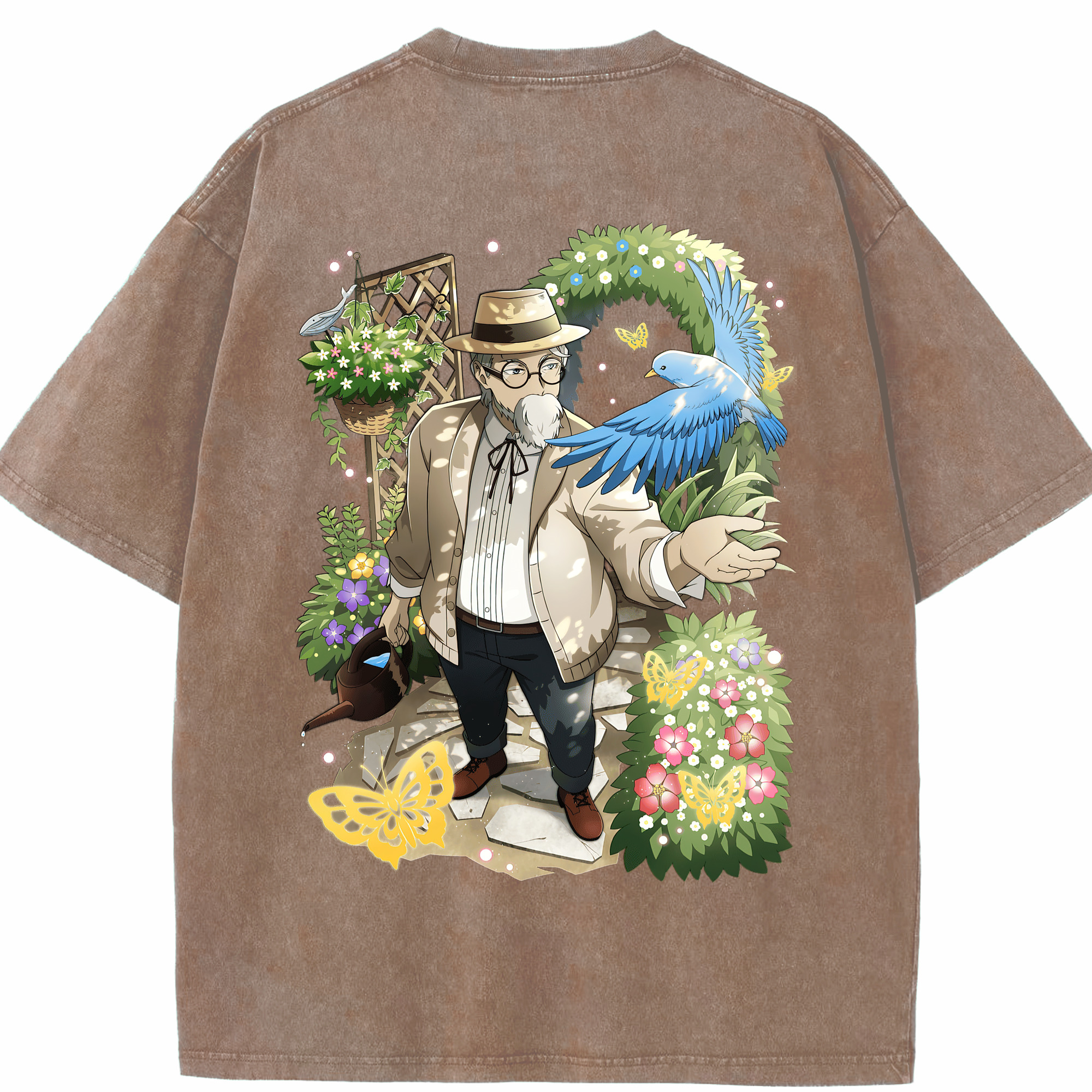 （画像用） 文豪ストレイドッグス Bungo Stray Dogs 綿100% ヴィンテージ風 半袖Tシャツ（背面プリント）