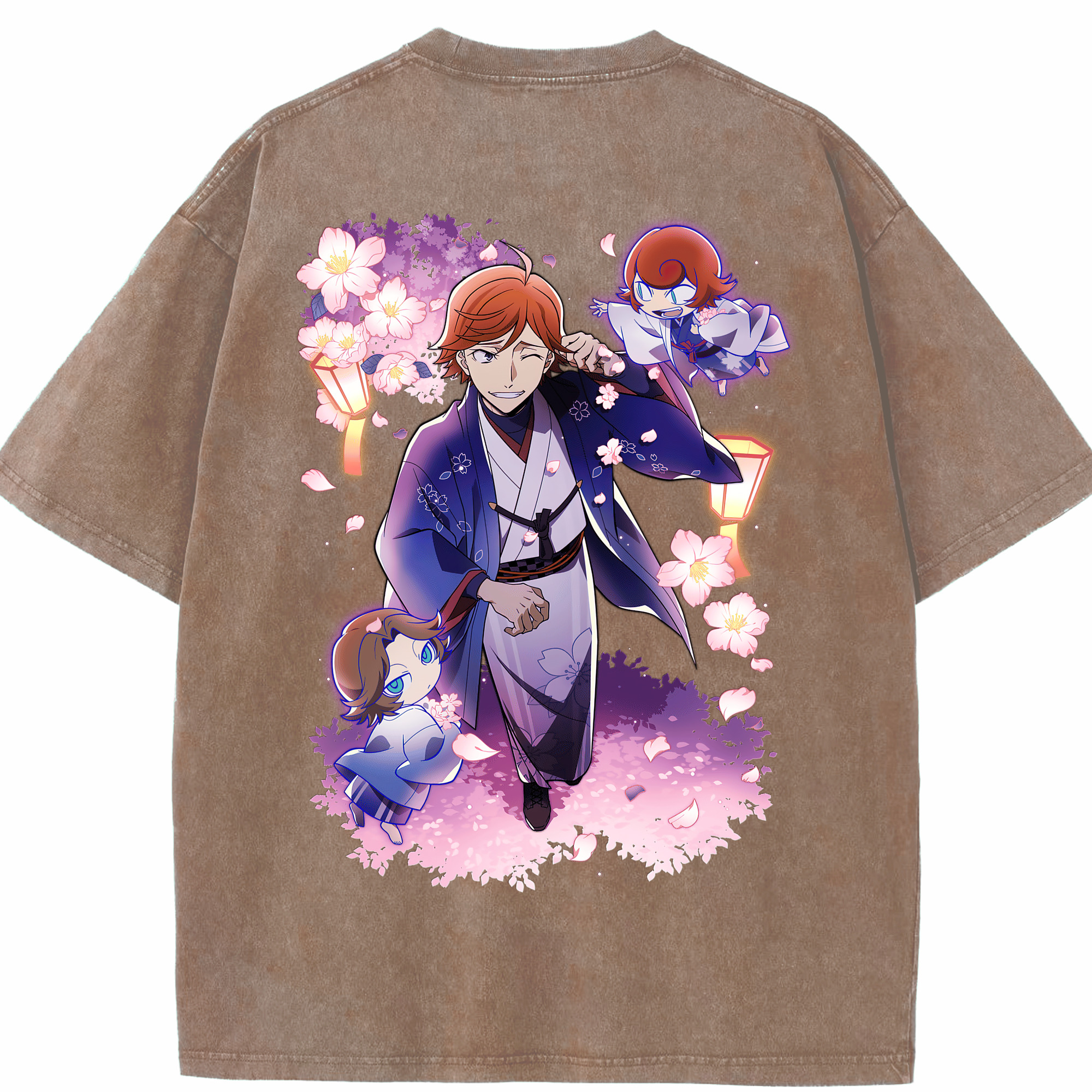 （画像用） 文豪ストレイドッグス Bungo Stray Dogs 綿100% ヴィンテージ風 半袖Tシャツ（背面プリント）