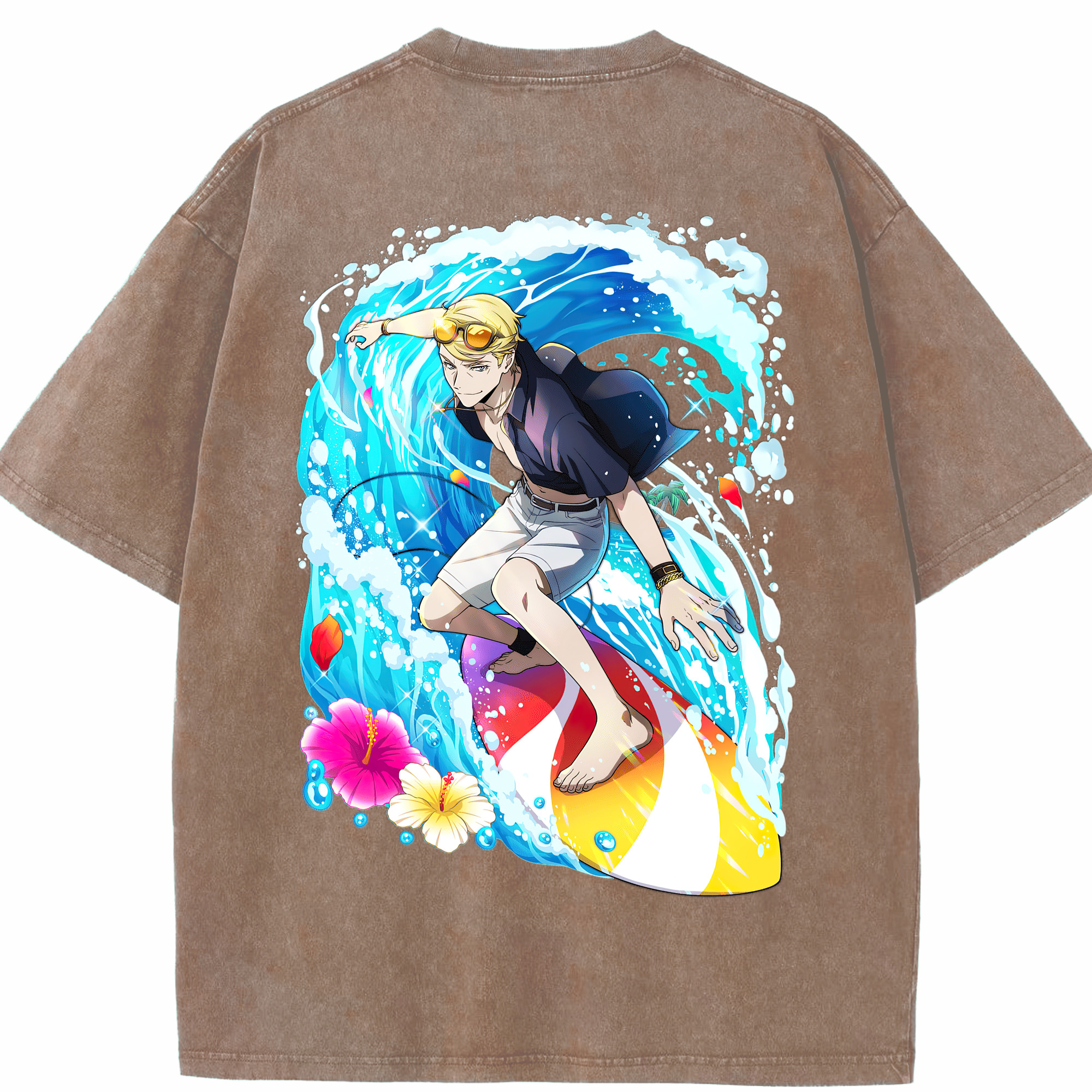 （画像用） 文豪ストレイドッグス Bungo Stray Dogs 綿100% ヴィンテージ風 半袖Tシャツ（背面プリント）
