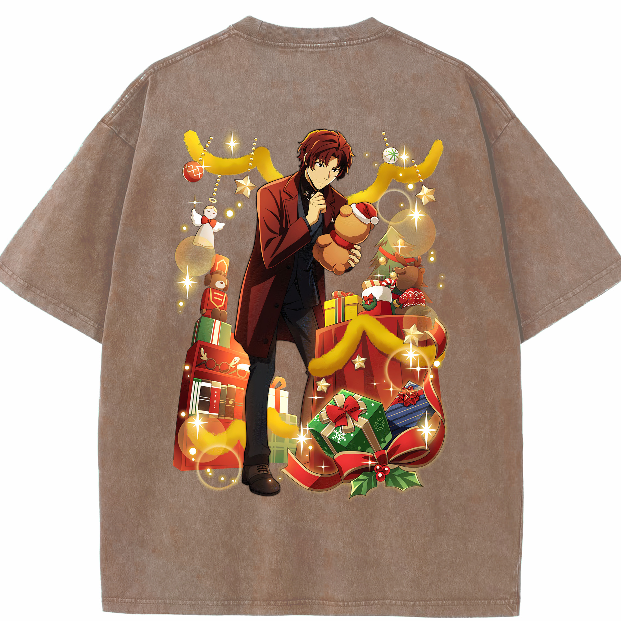 （画像用） 文豪ストレイドッグス Bungo Stray Dogs 綿100% ヴィンテージ風 半袖Tシャツ（背面プリント）