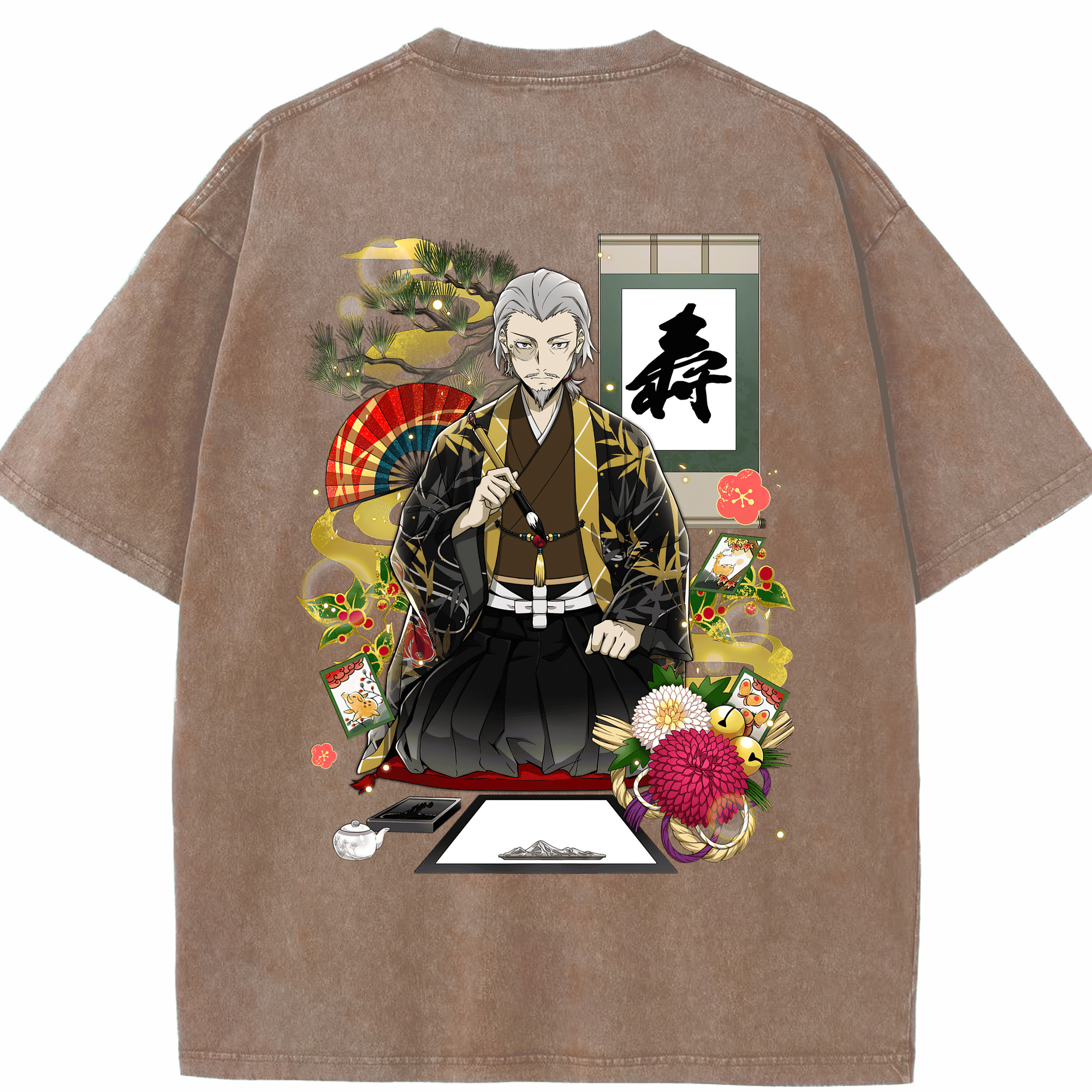 （画像用） 文豪ストレイドッグス Bungo Stray Dogs 綿100% ヴィンテージ風 半袖Tシャツ（背面プリント）