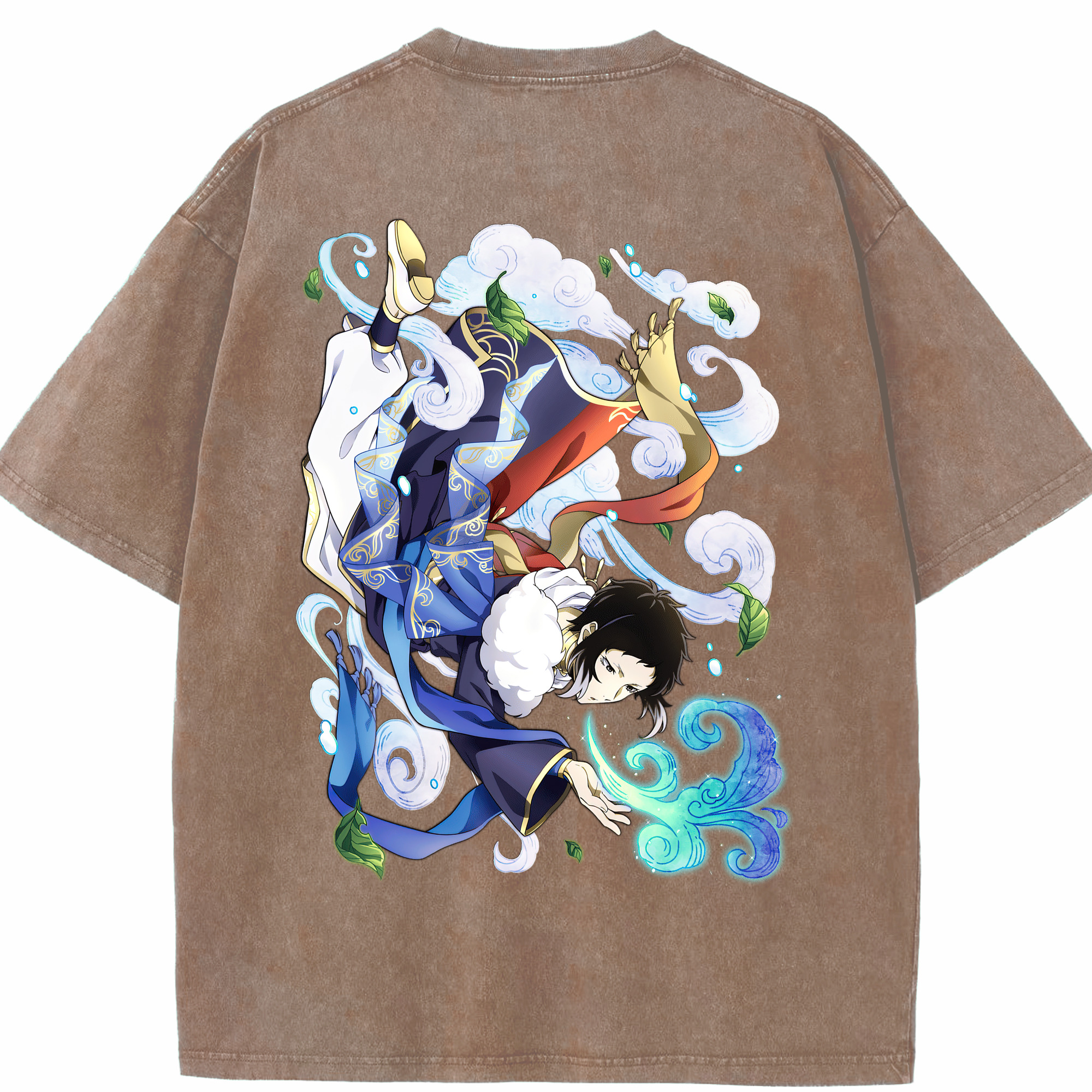（画像用） 文豪ストレイドッグス Bungo Stray Dogs 綿100% ヴィンテージ風 半袖Tシャツ（背面プリント）