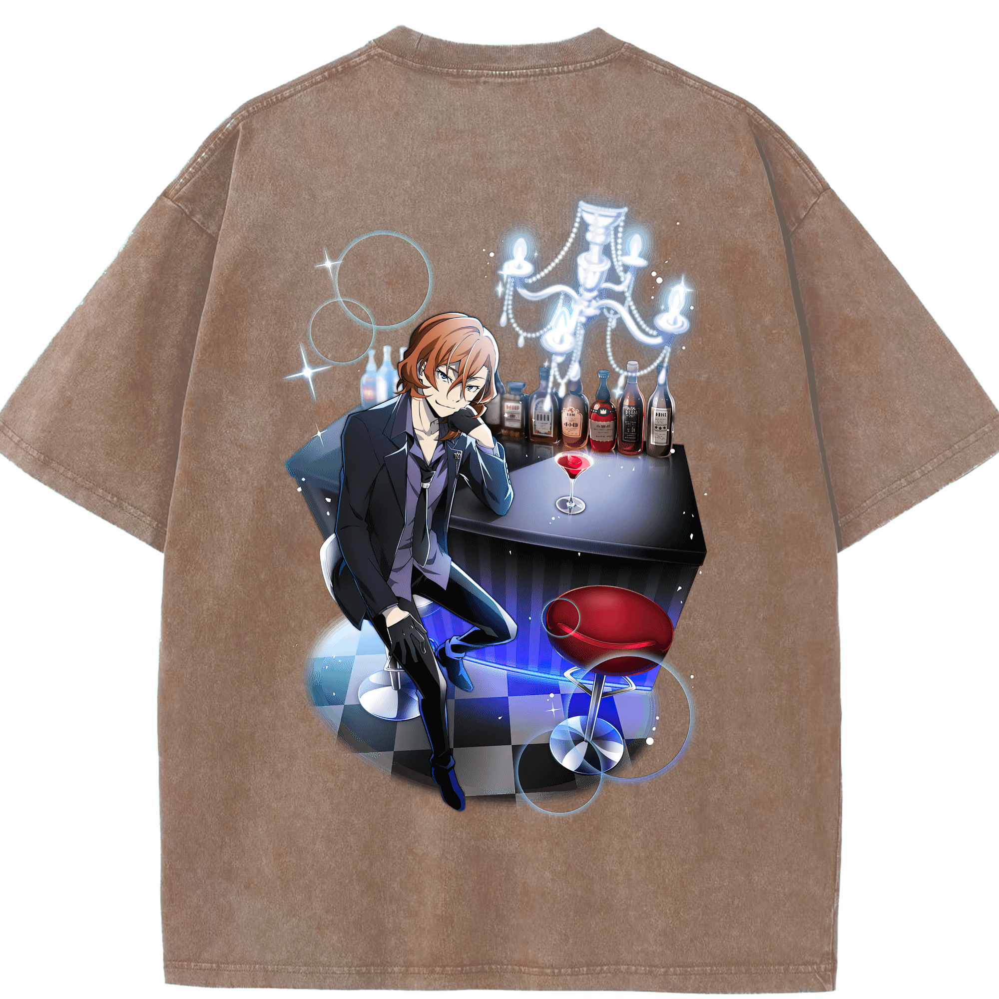 （画像用） 文豪ストレイドッグス Bungo Stray Dogs 綿100% ヴィンテージ風 半袖Tシャツ（背面プリント）