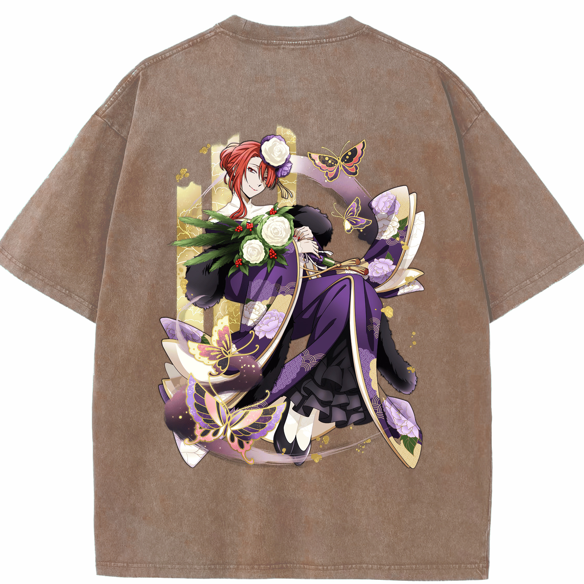 （画像用） 文豪ストレイドッグス Bungo Stray Dogs 綿100% ヴィンテージ風 半袖Tシャツ（背面プリント）