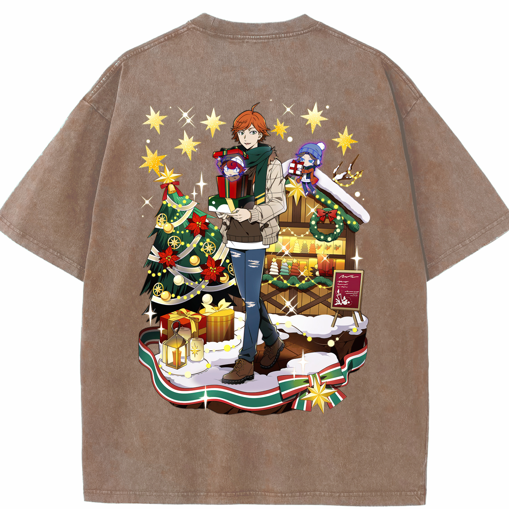 （画像用） 文豪ストレイドッグス Bungo Stray Dogs 綿100% ヴィンテージ風 半袖Tシャツ（背面プリント）