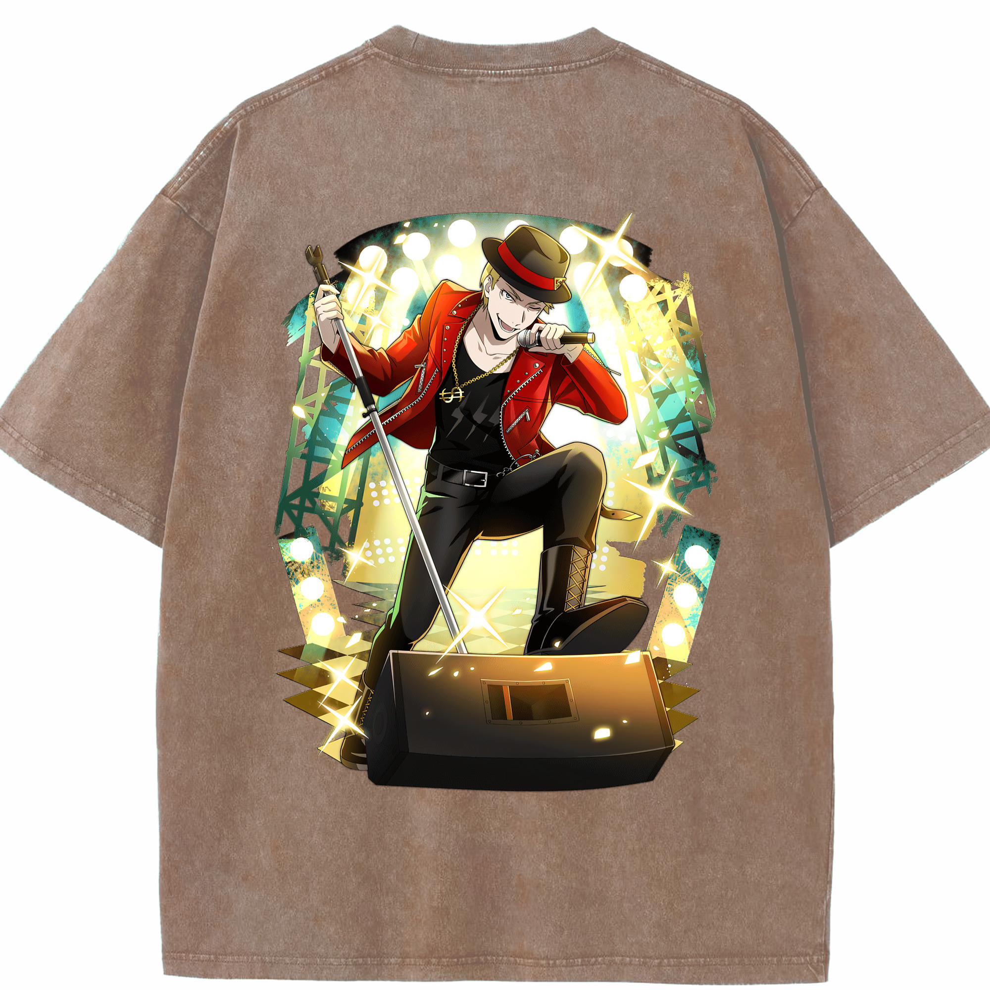 （画像用） 文豪ストレイドッグス Bungo Stray Dogs 綿100% ヴィンテージ風 半袖Tシャツ（背面プリント）