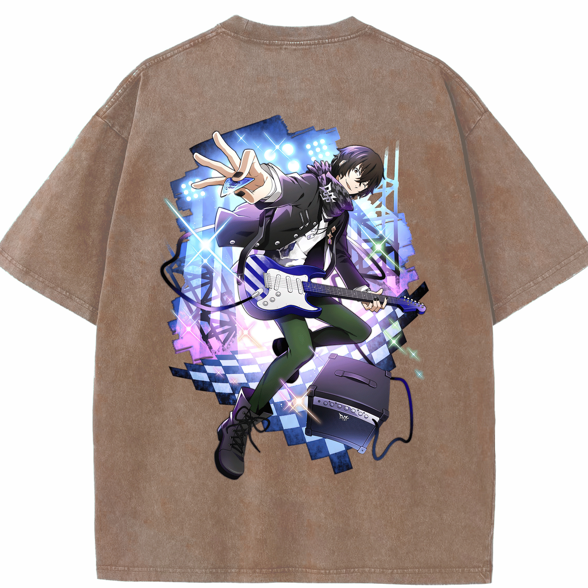 （画像用） 文豪ストレイドッグス Bungo Stray Dogs 綿100% ヴィンテージ風 半袖Tシャツ（背面プリント）