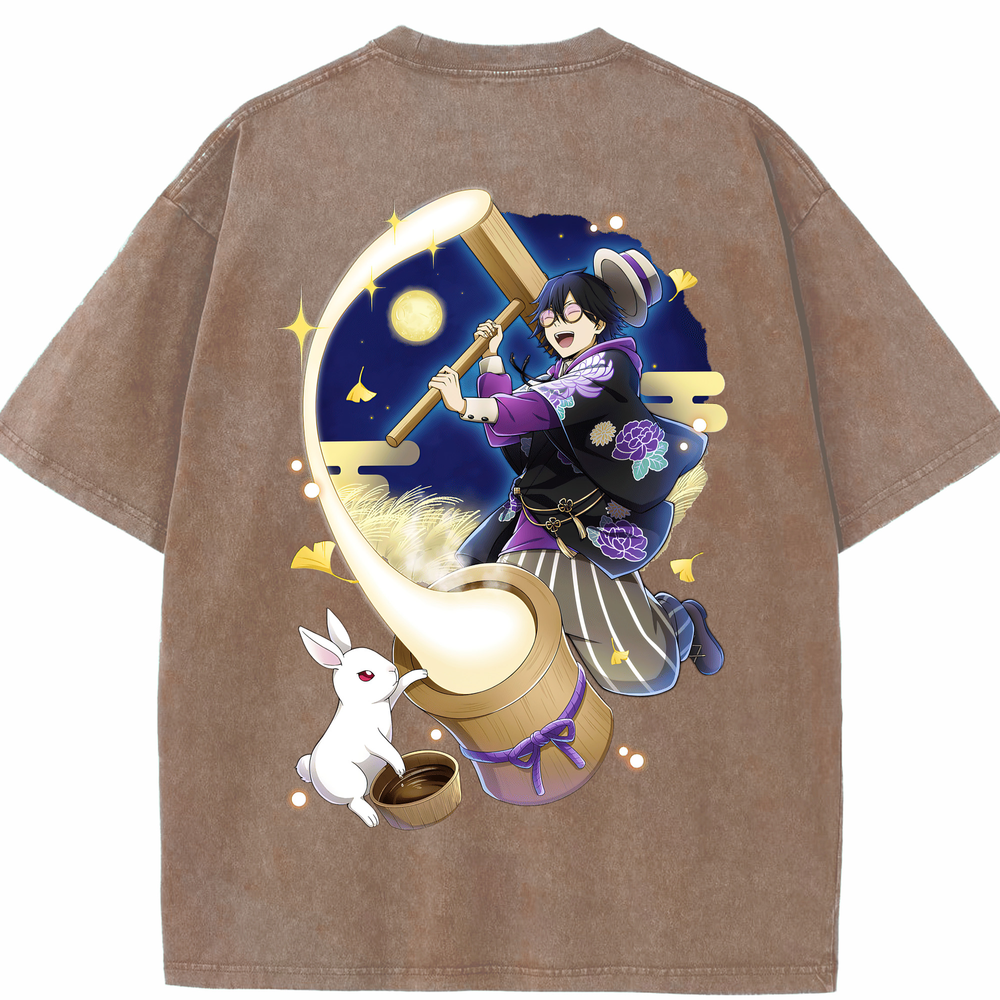 （画像用） 文豪ストレイドッグス Bungo Stray Dogs 綿100% ヴィンテージ風 半袖Tシャツ（背面プリント）