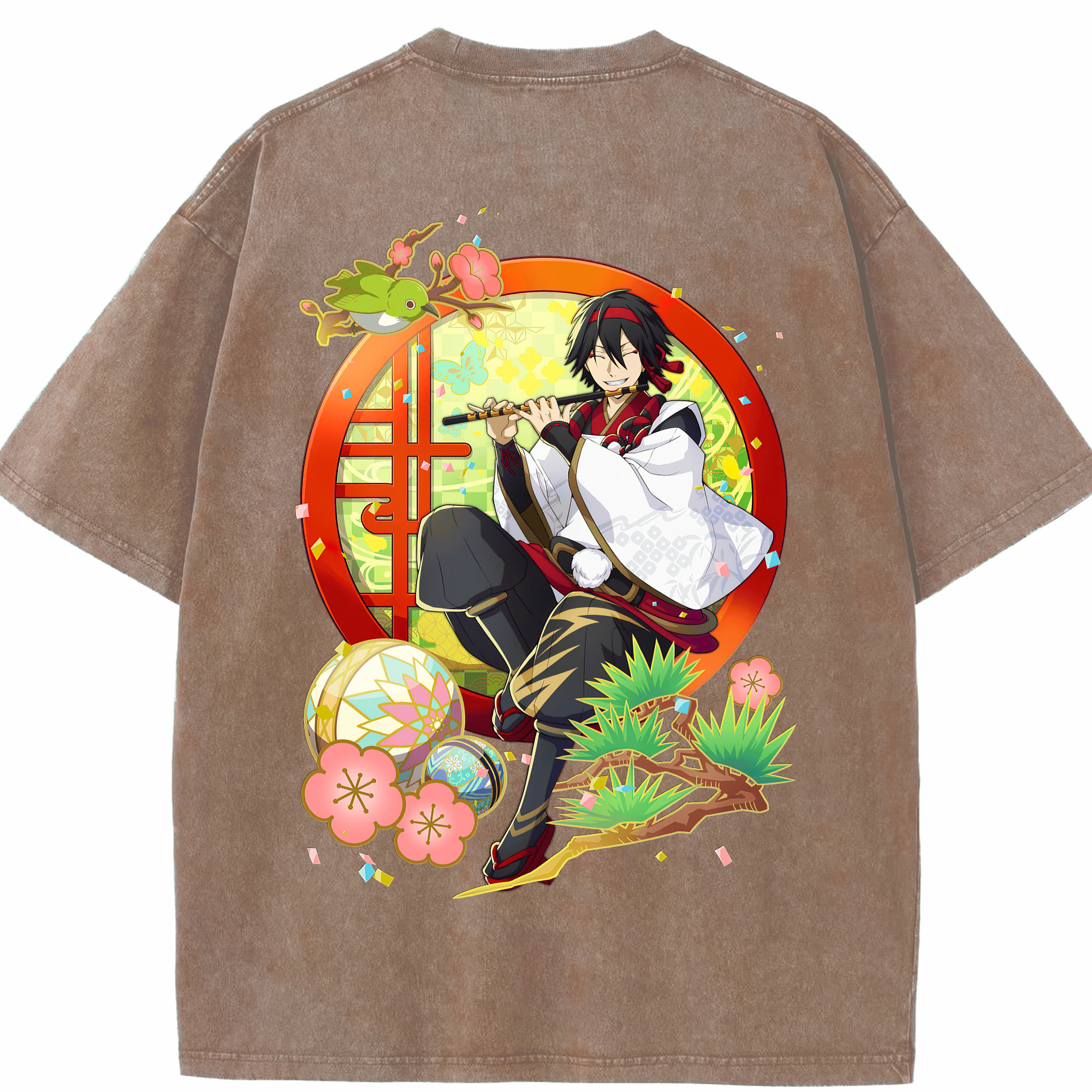 （画像用） 文豪ストレイドッグス Bungo Stray Dogs 綿100% ヴィンテージ風 半袖Tシャツ（背面プリント）
