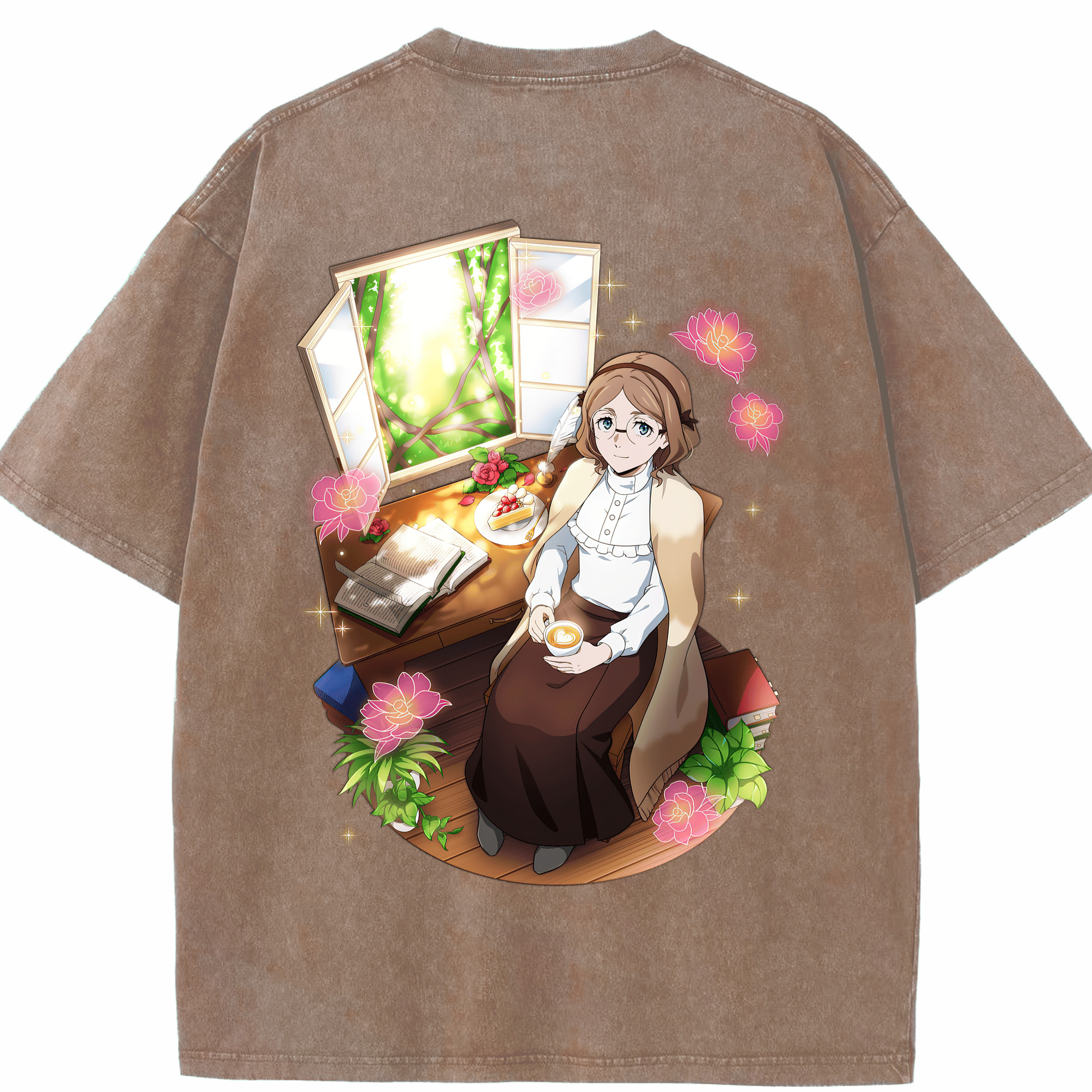 （画像用） 文豪ストレイドッグス Bungo Stray Dogs 綿100% ヴィンテージ風 半袖Tシャツ（背面プリント）