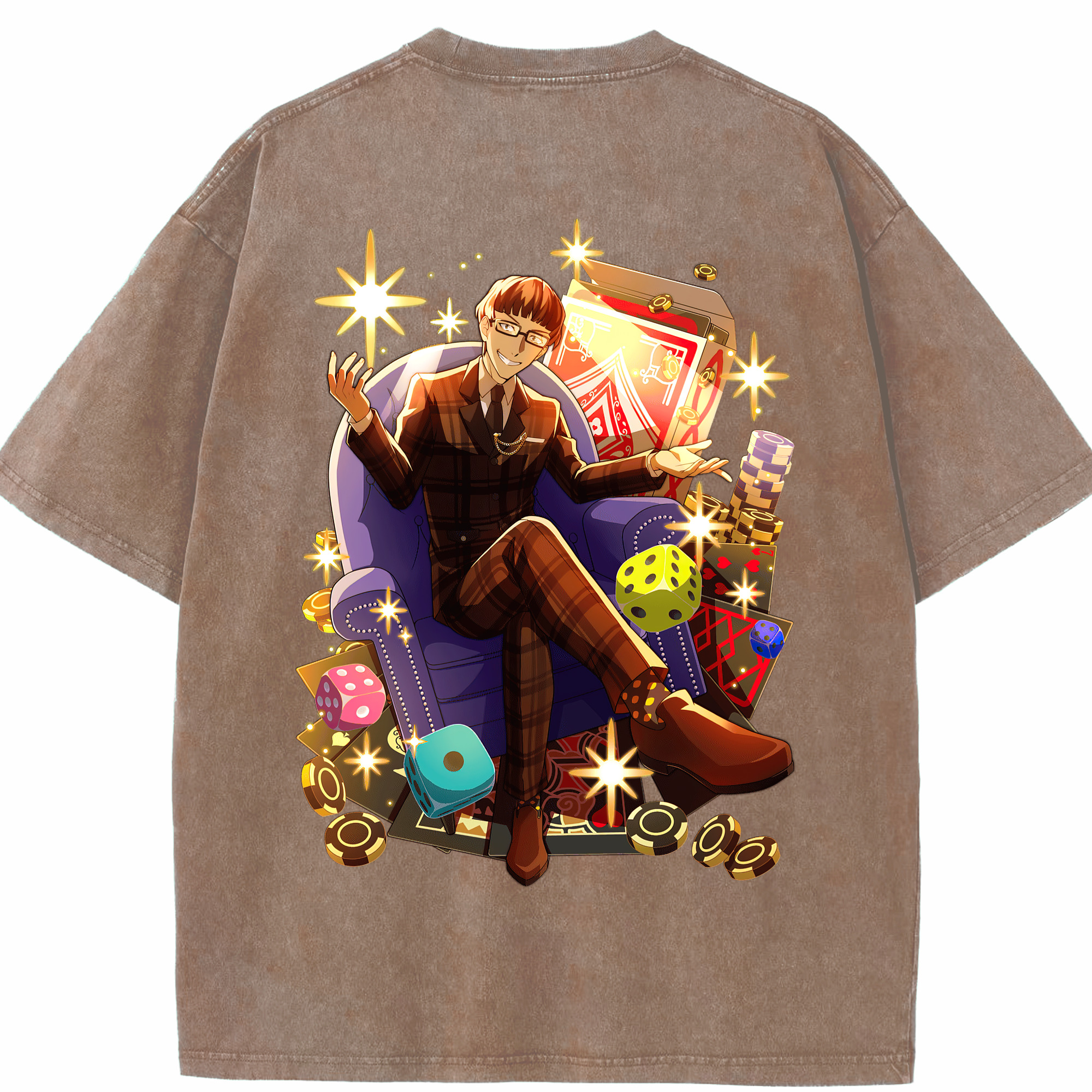 （画像用） 文豪ストレイドッグス Bungo Stray Dogs 綿100% ヴィンテージ風 半袖Tシャツ（背面プリント）