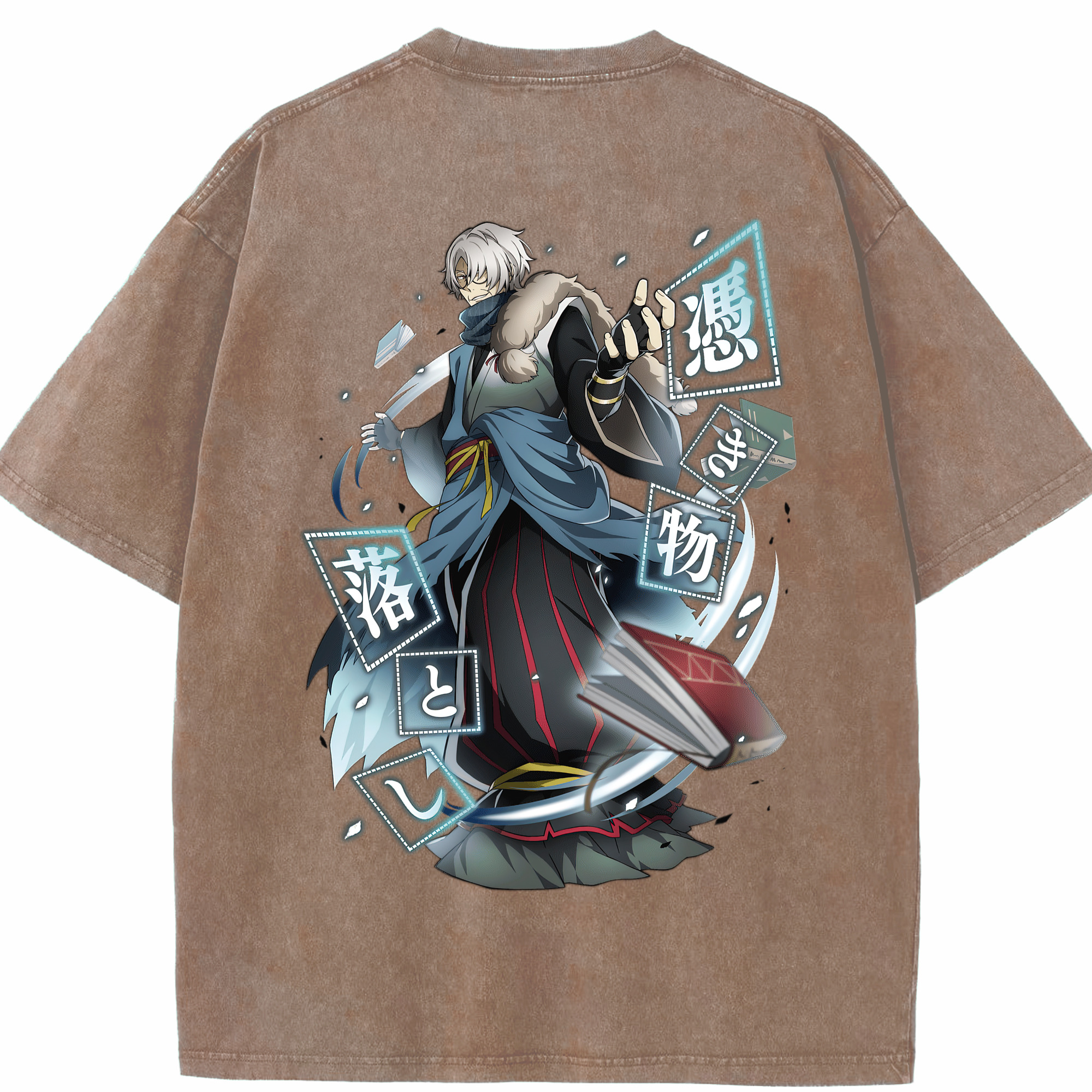 （画像用） 文豪ストレイドッグス Bungo Stray Dogs 綿100% ヴィンテージ風 半袖Tシャツ（背面プリント）