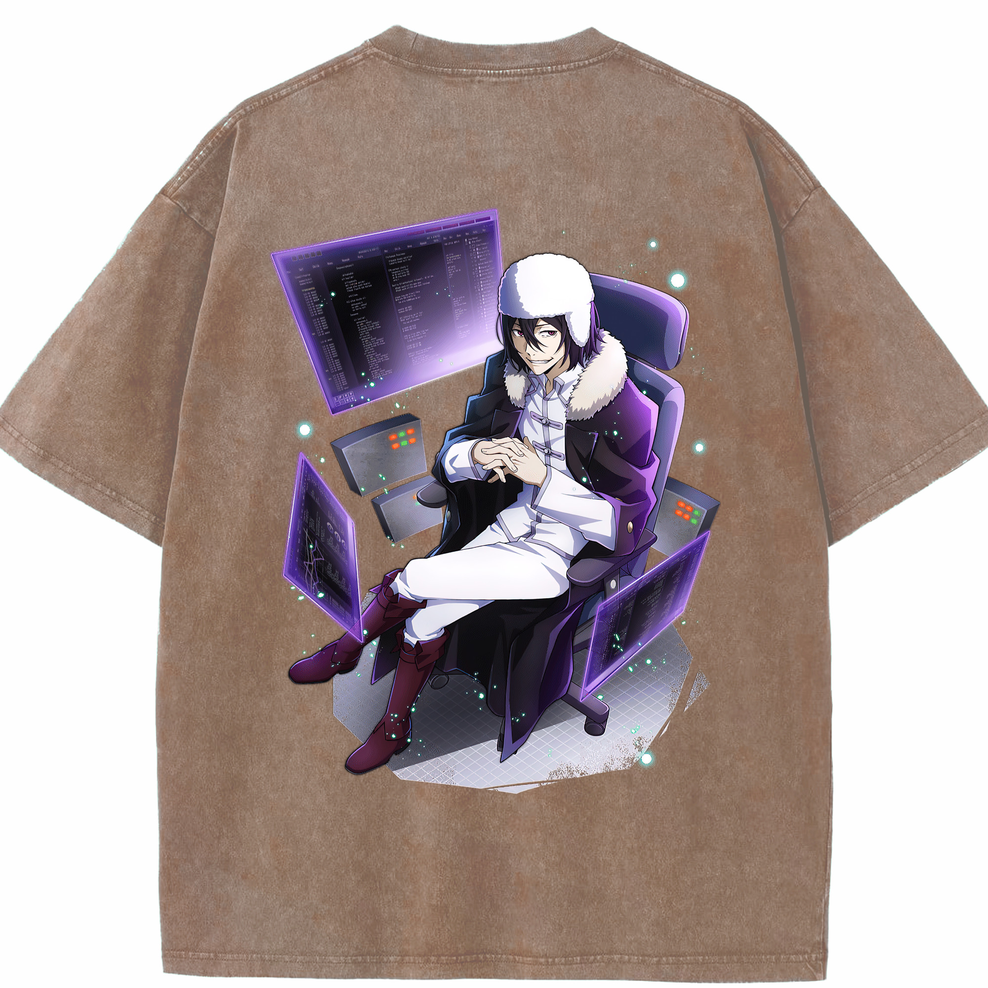 （画像用） 文豪ストレイドッグス Bungo Stray Dogs 綿100% ヴィンテージ風 半袖Tシャツ（背面プリント）