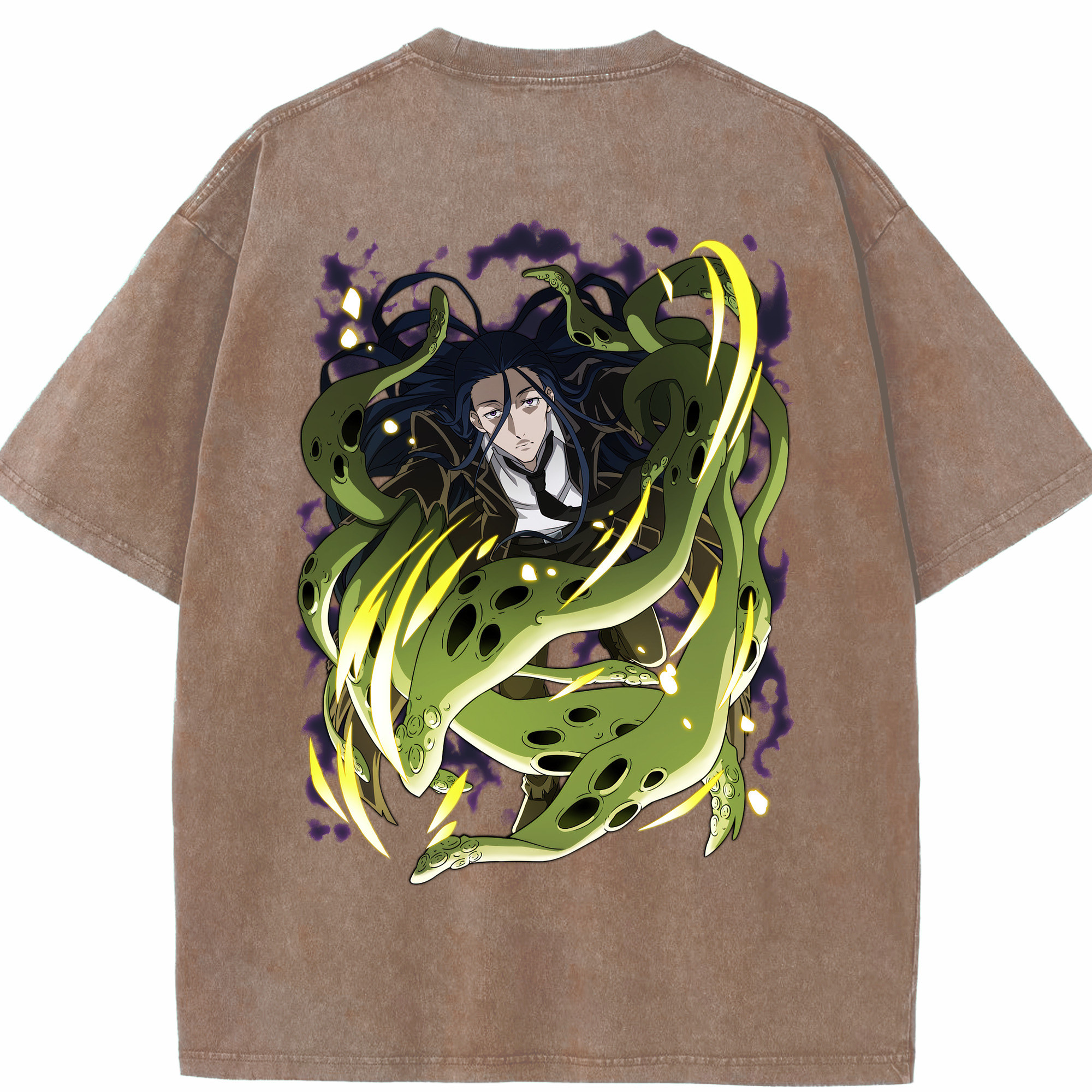 （画像用） 文豪ストレイドッグス Bungo Stray Dogs 綿100% ヴィンテージ風 半袖Tシャツ（背面プリント）