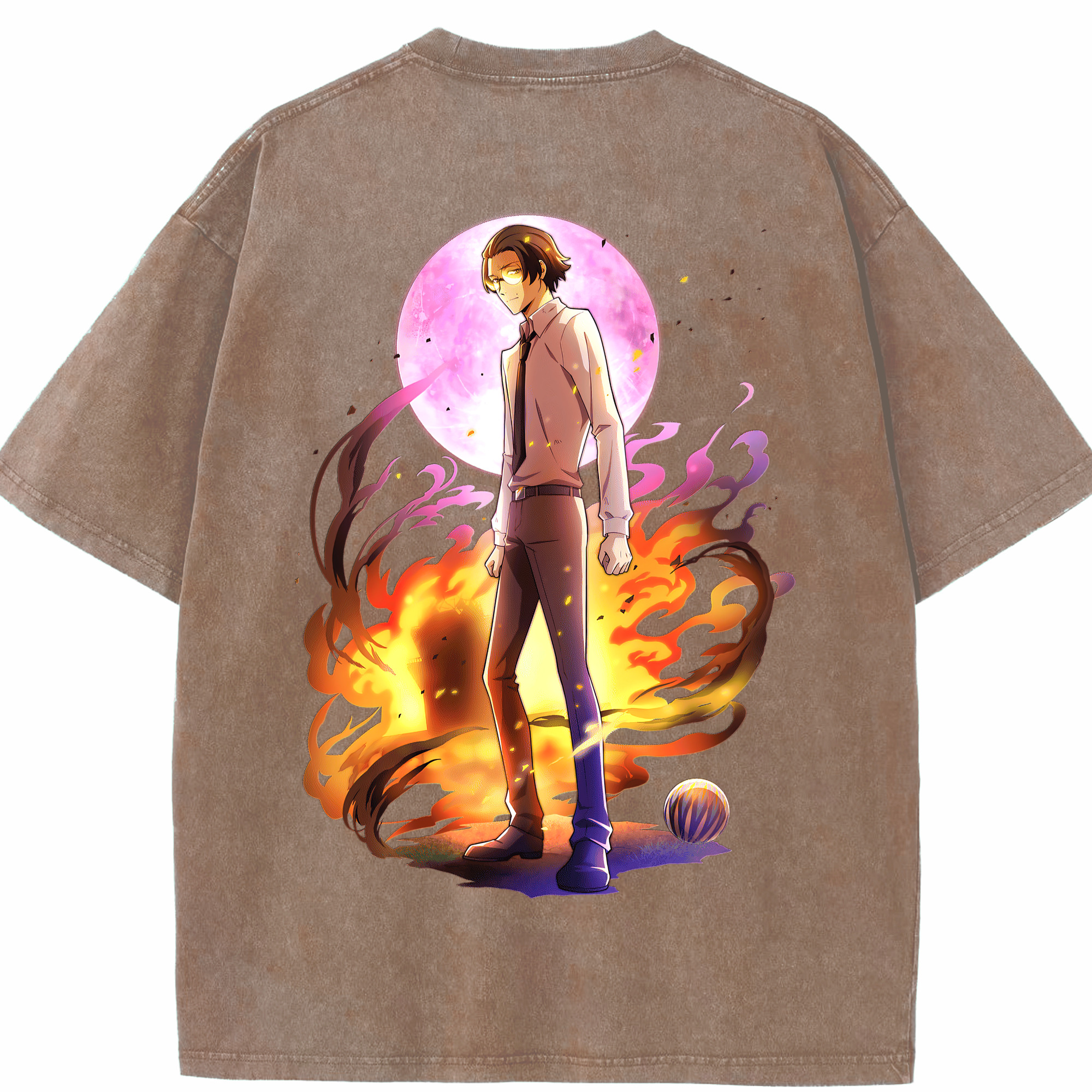 （画像用） 文豪ストレイドッグス Bungo Stray Dogs 綿100% ヴィンテージ風 半袖Tシャツ（背面プリント）
