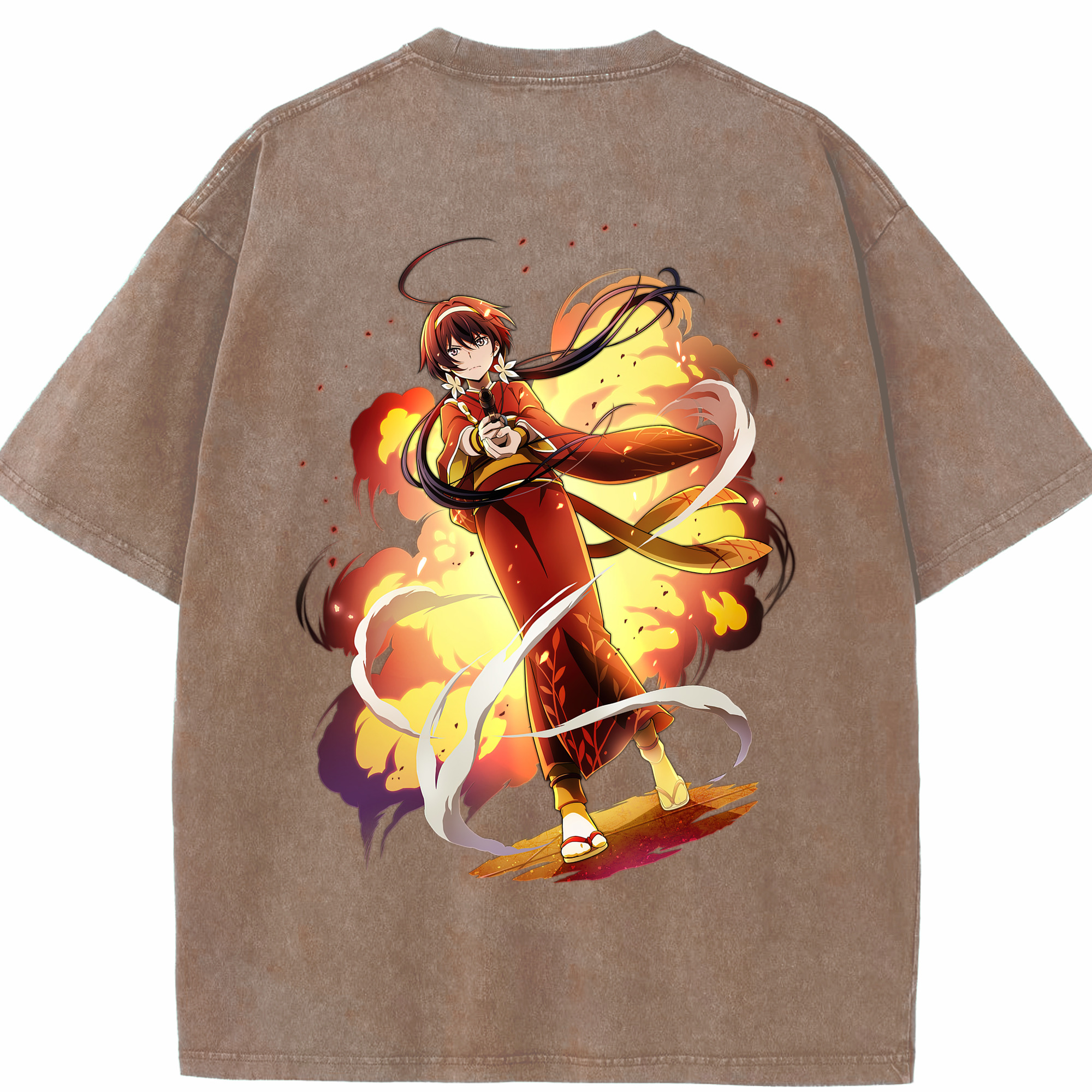 （画像用） 文豪ストレイドッグス Bungo Stray Dogs 綿100% ヴィンテージ風 半袖Tシャツ（背面プリント）