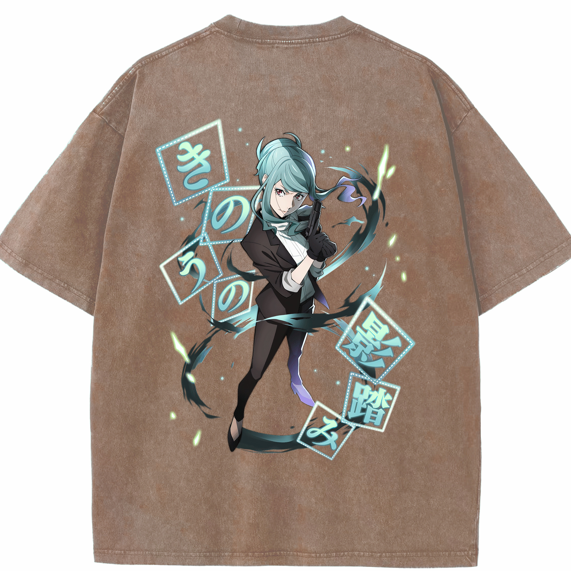 （画像用） 文豪ストレイドッグス Bungo Stray Dogs 綿100% ヴィンテージ風 半袖Tシャツ（背面プリント）