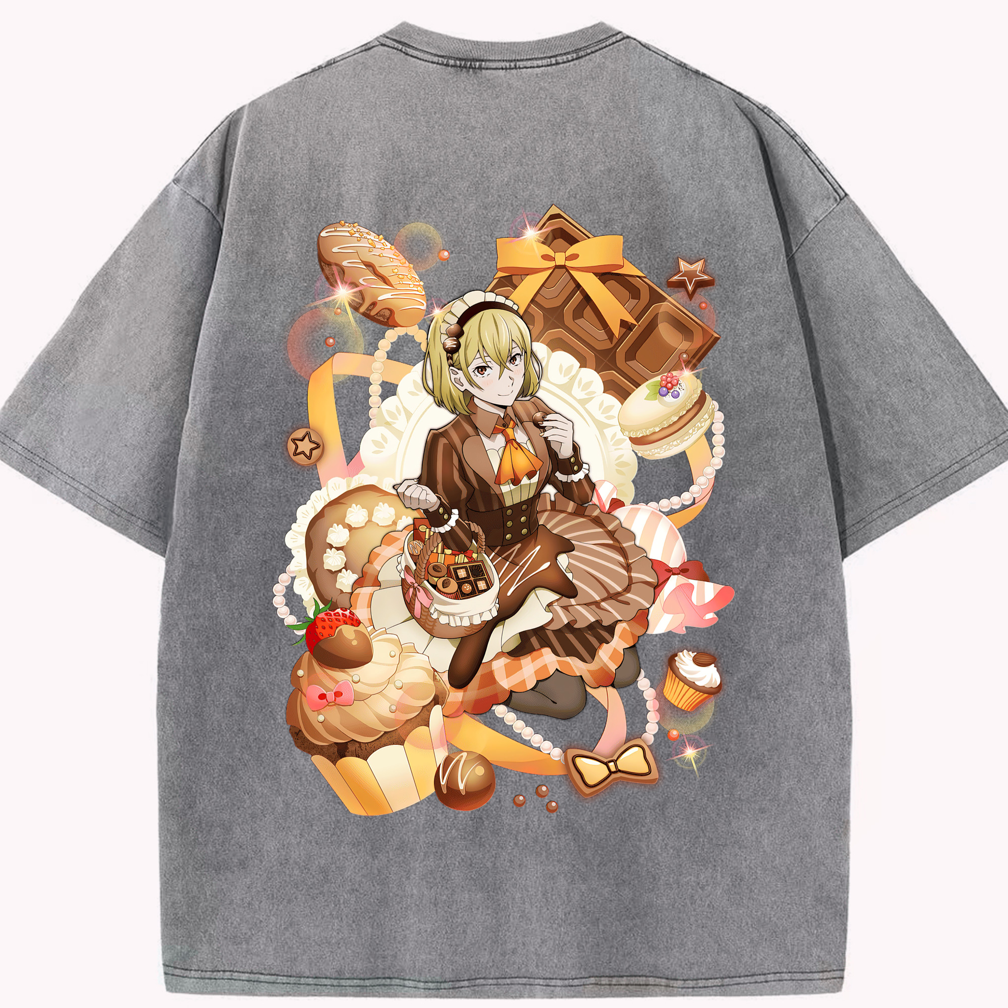 （画像用） 文豪ストレイドッグス Bungo Stray Dogs 綿100% ヴィンテージ風 半袖Tシャツ（背面プリント）