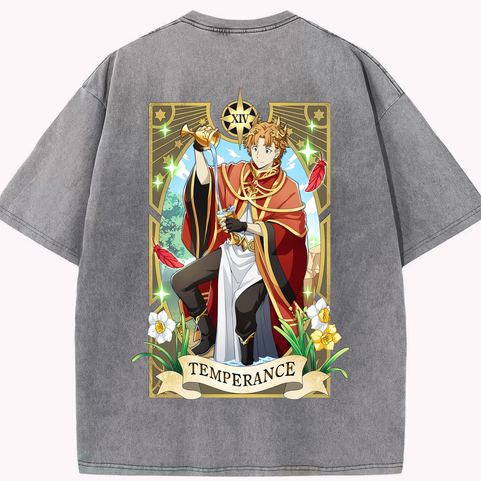 （画像用） 文豪ストレイドッグス Bungo Stray Dogs 綿100% ヴィンテージ風 半袖Tシャツ（背面プリント）