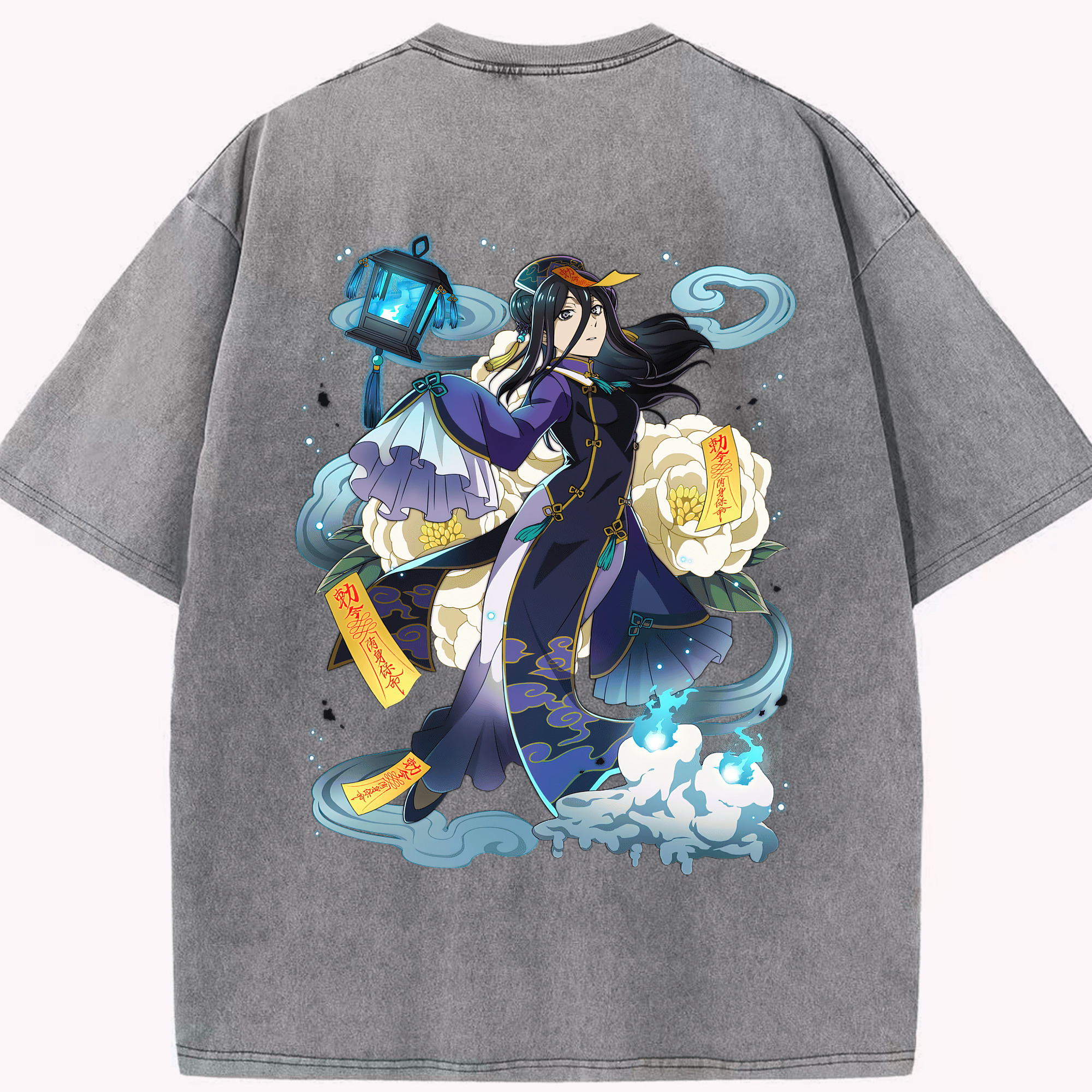 （画像用） 文豪ストレイドッグス Bungo Stray Dogs 綿100% ヴィンテージ風 半袖Tシャツ（背面プリント）