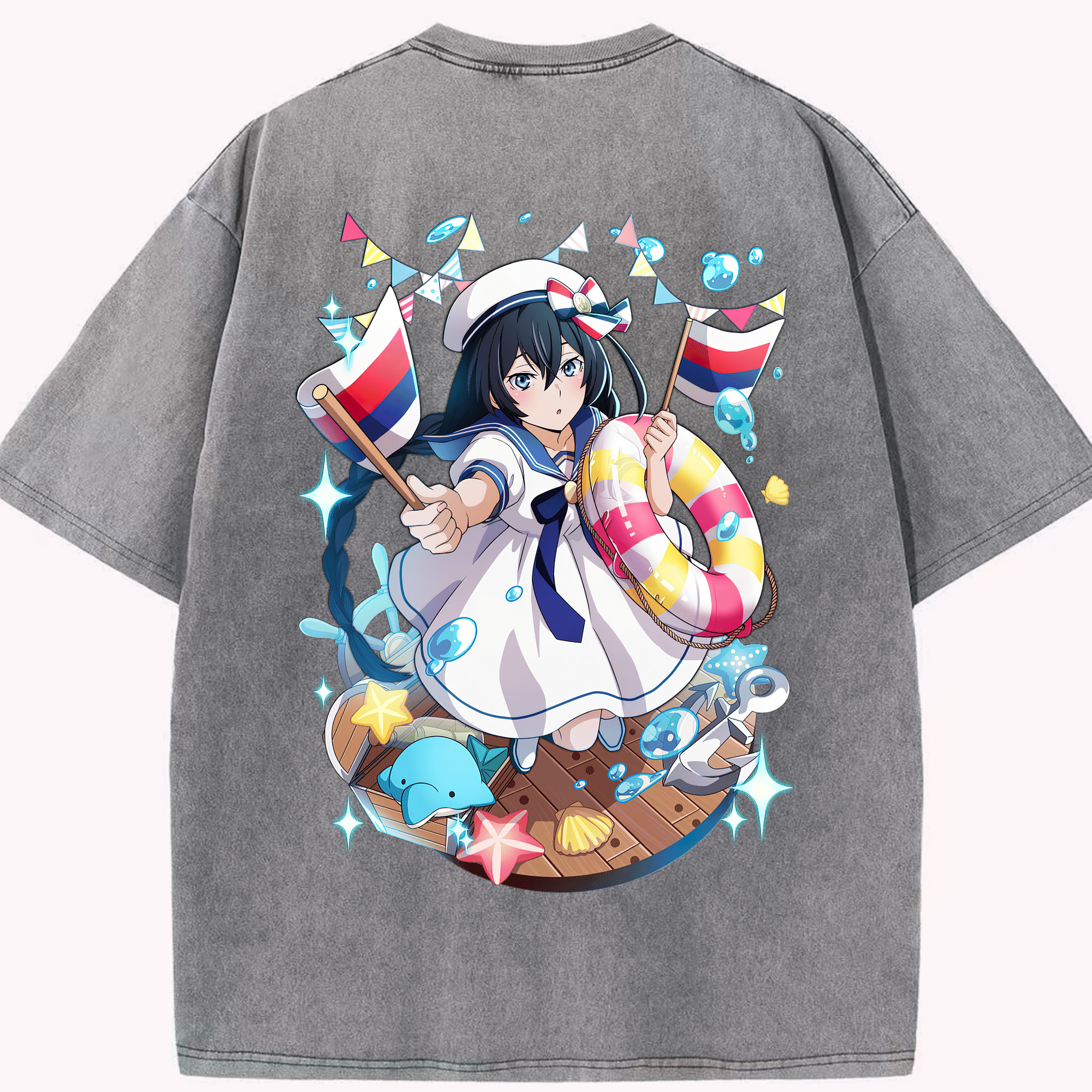 （画像用） 文豪ストレイドッグス Bungo Stray Dogs 綿100% ヴィンテージ風 半袖Tシャツ（背面プリント）