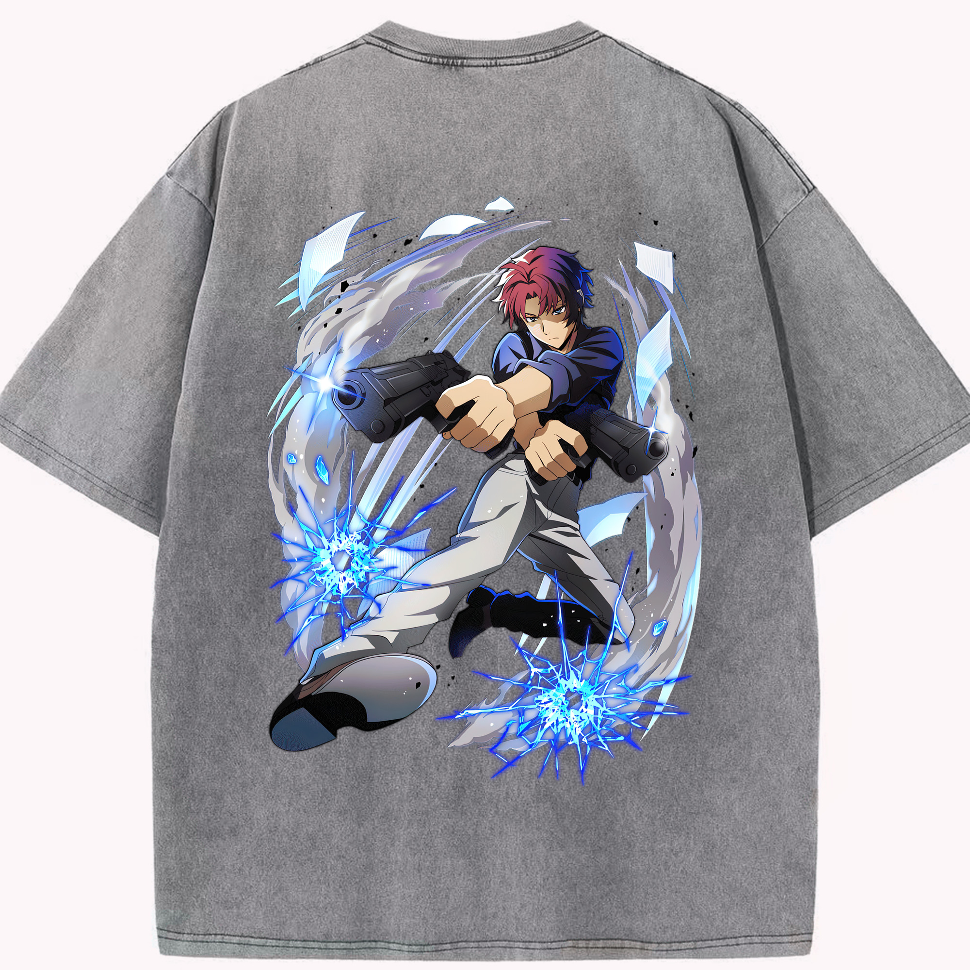 （画像用） 文豪ストレイドッグス Bungo Stray Dogs 綿100% ヴィンテージ風 半袖Tシャツ（背面プリント）