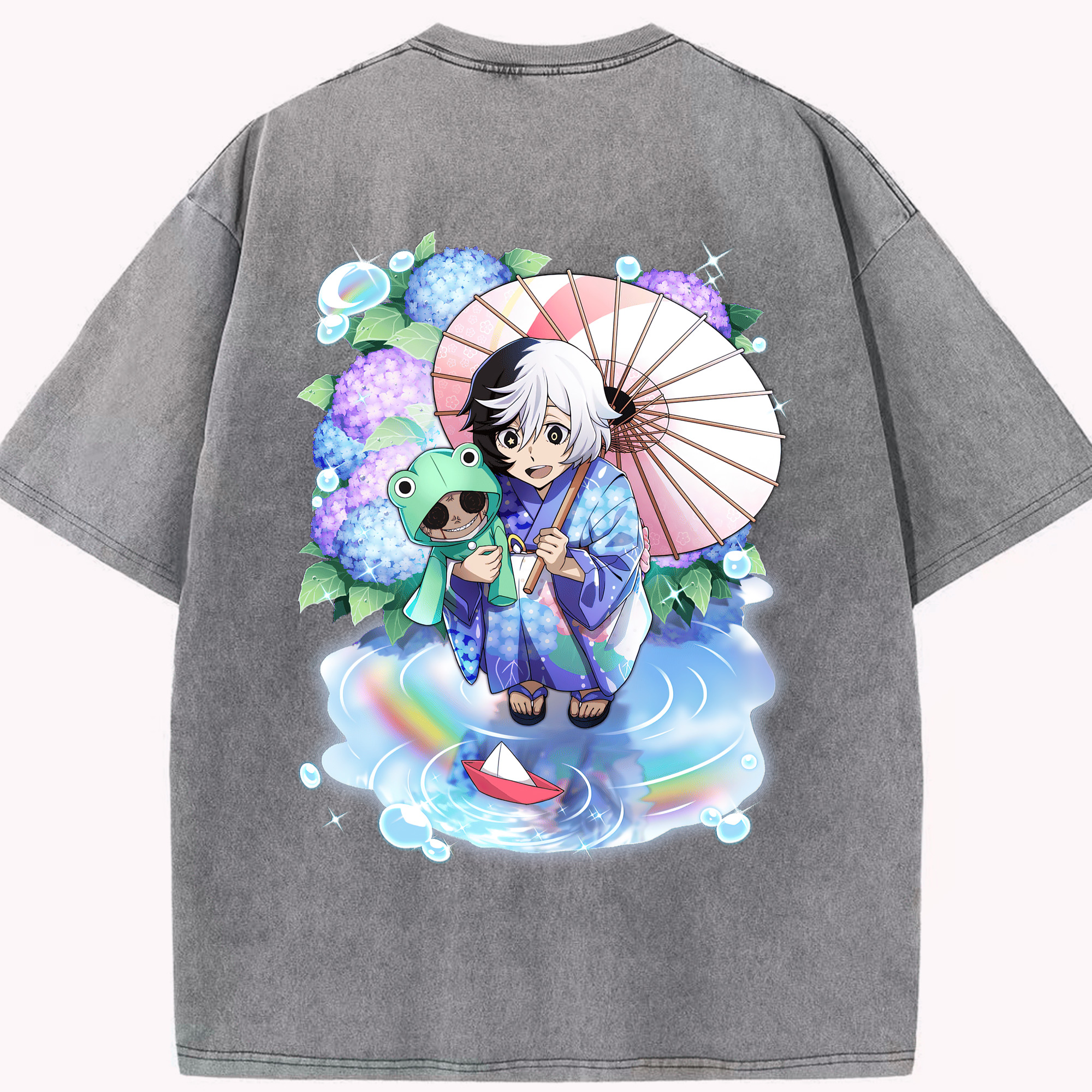 （画像用） 文豪ストレイドッグス Bungo Stray Dogs 綿100% ヴィンテージ風 半袖Tシャツ（背面プリント）